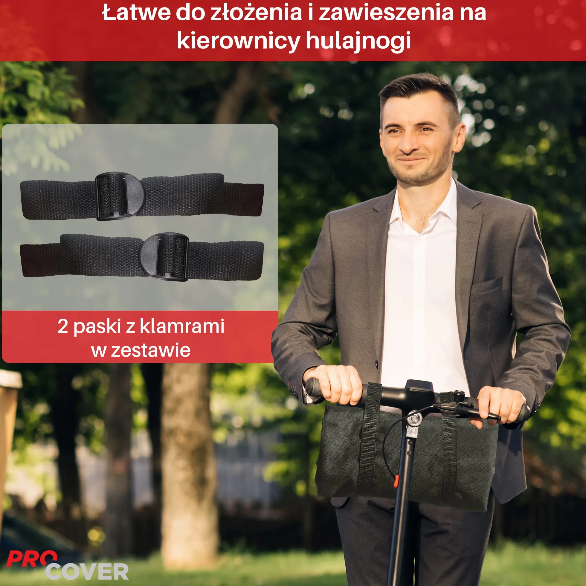 Wysokiej klasy torba transportowa do hulajnogi elektrycznej - - Kompatybilny ze wszystkimi markami - Duża torba idealna do transportu lub przechowywania.