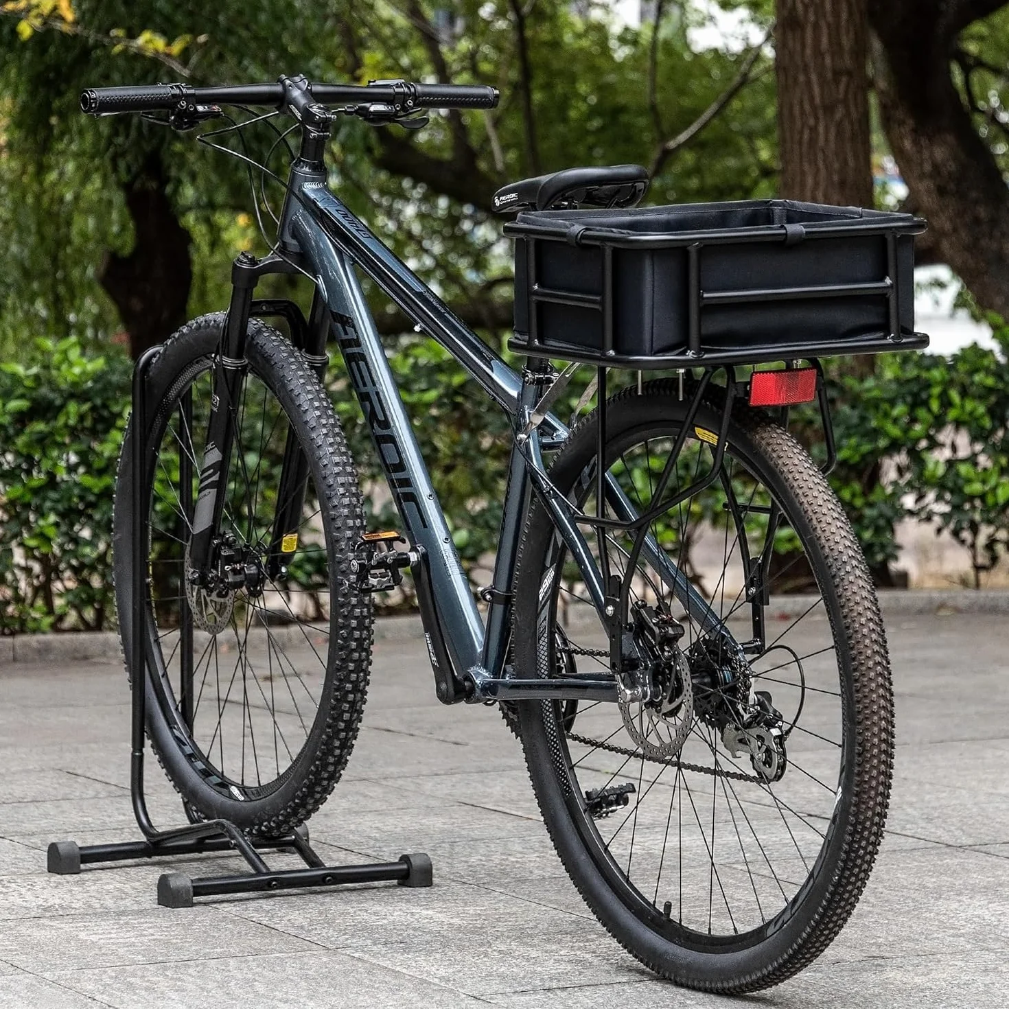 CXWXC Kosz Rowerowy z Tyłu z Siatką Cargo i Wkładką, Nośność do 6 kg i Pojemność 10 l, Kosz Rowerowy na Rower, Rower Elektryczny