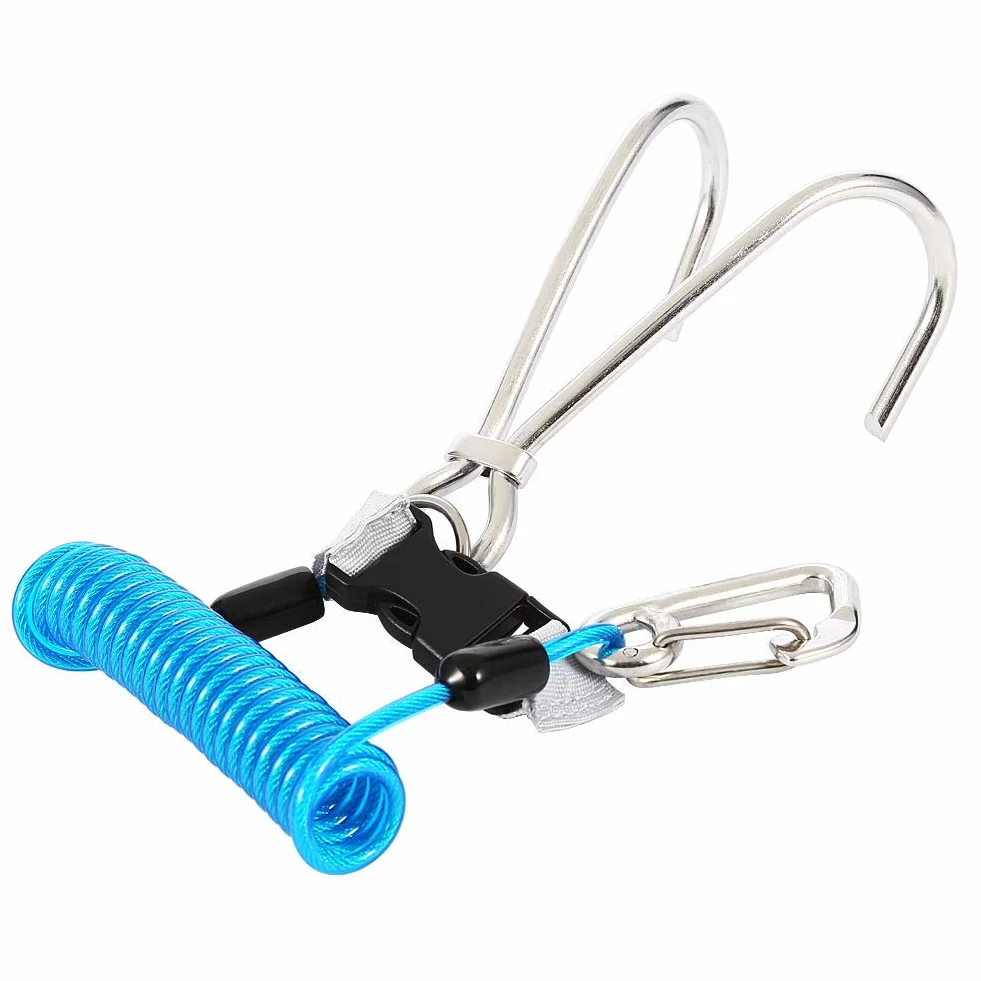 Cocoarm Hak na rafę do nurkowania, stal nierdzewna, podwójny Scuba Drift Hook z pierścieniem D