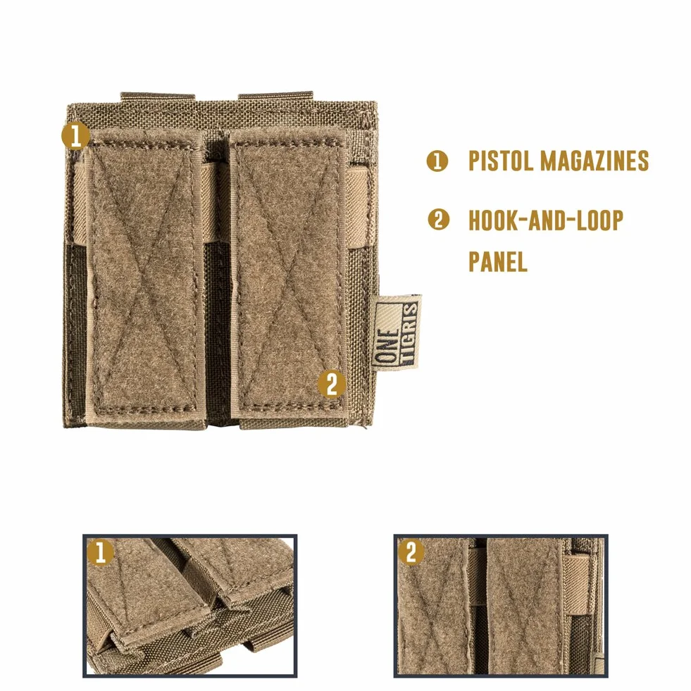 OneTigris MOLLE Taktyczny Torba na Magazynek 1/2 Mag Pouch do M1911/92F/GLOCK