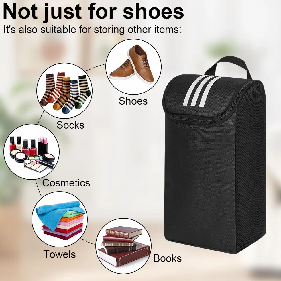 AOOWU Uchwyt na buty, wielofunkcyjna przenośna torba, torba podróżna do biegania męskie damskie torby na buty, na siłownię na zewnątrz podróż kemping piesze wycieczki (czarny)