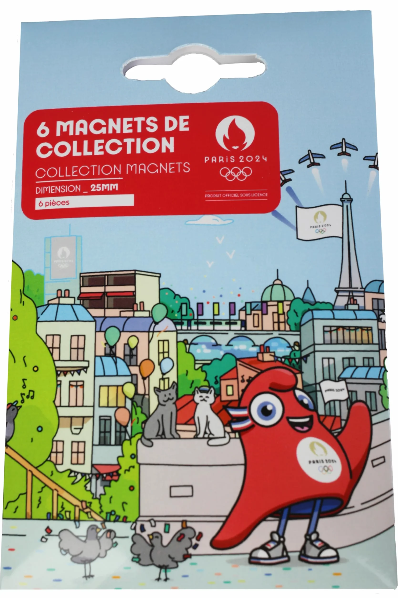 Oficjalna kolekcja magnesów PARIS 2024 Igrzysk Olimpijskich i Paraolimpijskich, wielokolorowy
