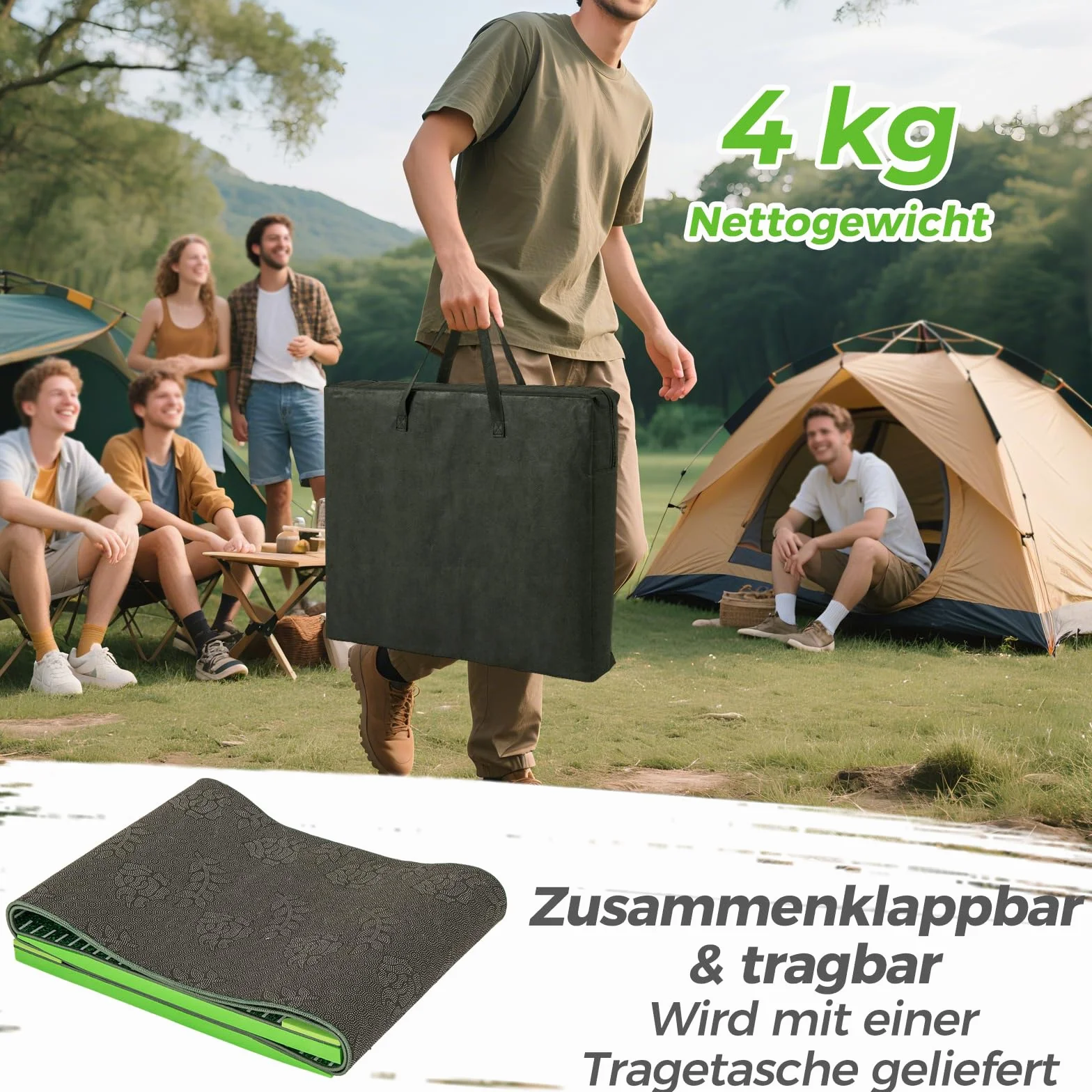 COSTWAY Mata do Golfa 332x50 cm Przenośna Zielona z Paterami Piłkami Otworami