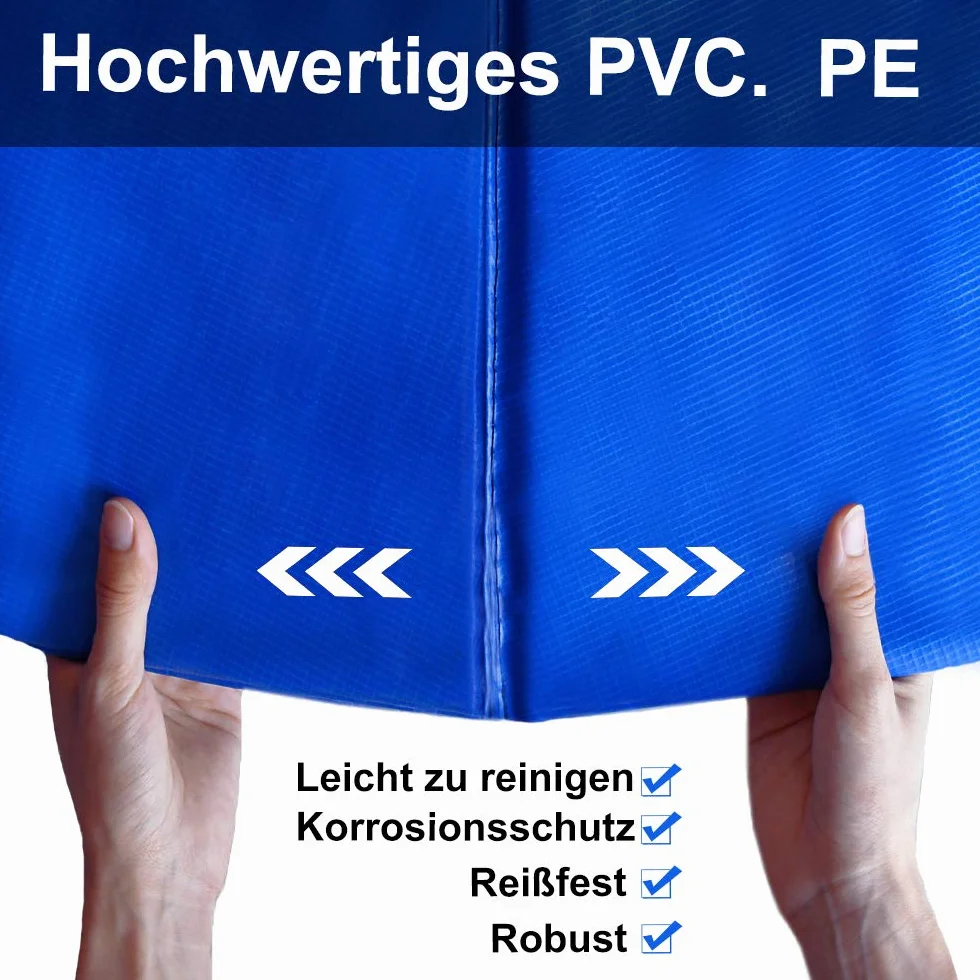 UISEBRT Osłona krawędzi trampoliny, Ø 244 cm, 305 cm, 366 cm, osłona sprężyn, odporna na działanie promieni UV, odporna na rozerwanie, akcesoria do trampoliny, mata ochronna, niebieska