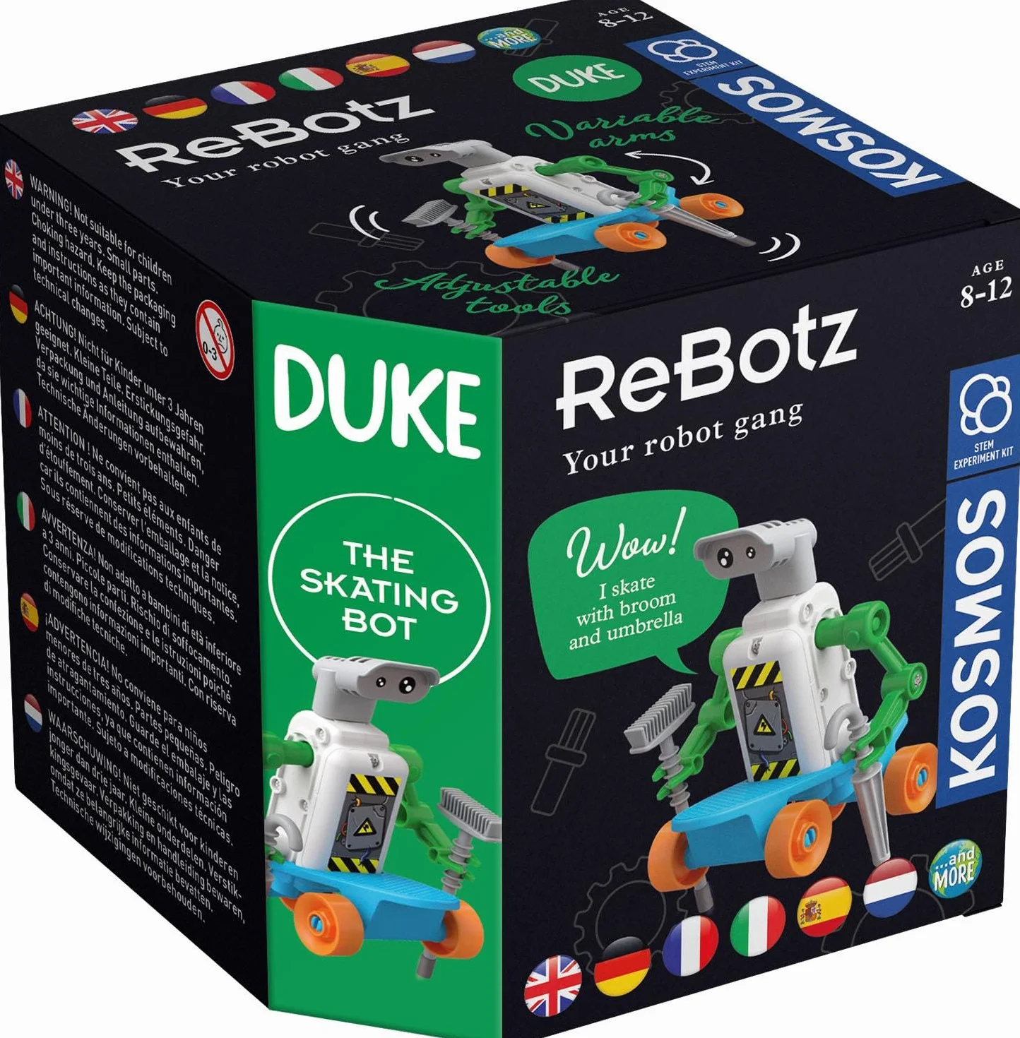 ReBotz Duke der Skating Bot 12L Experimentierkasten