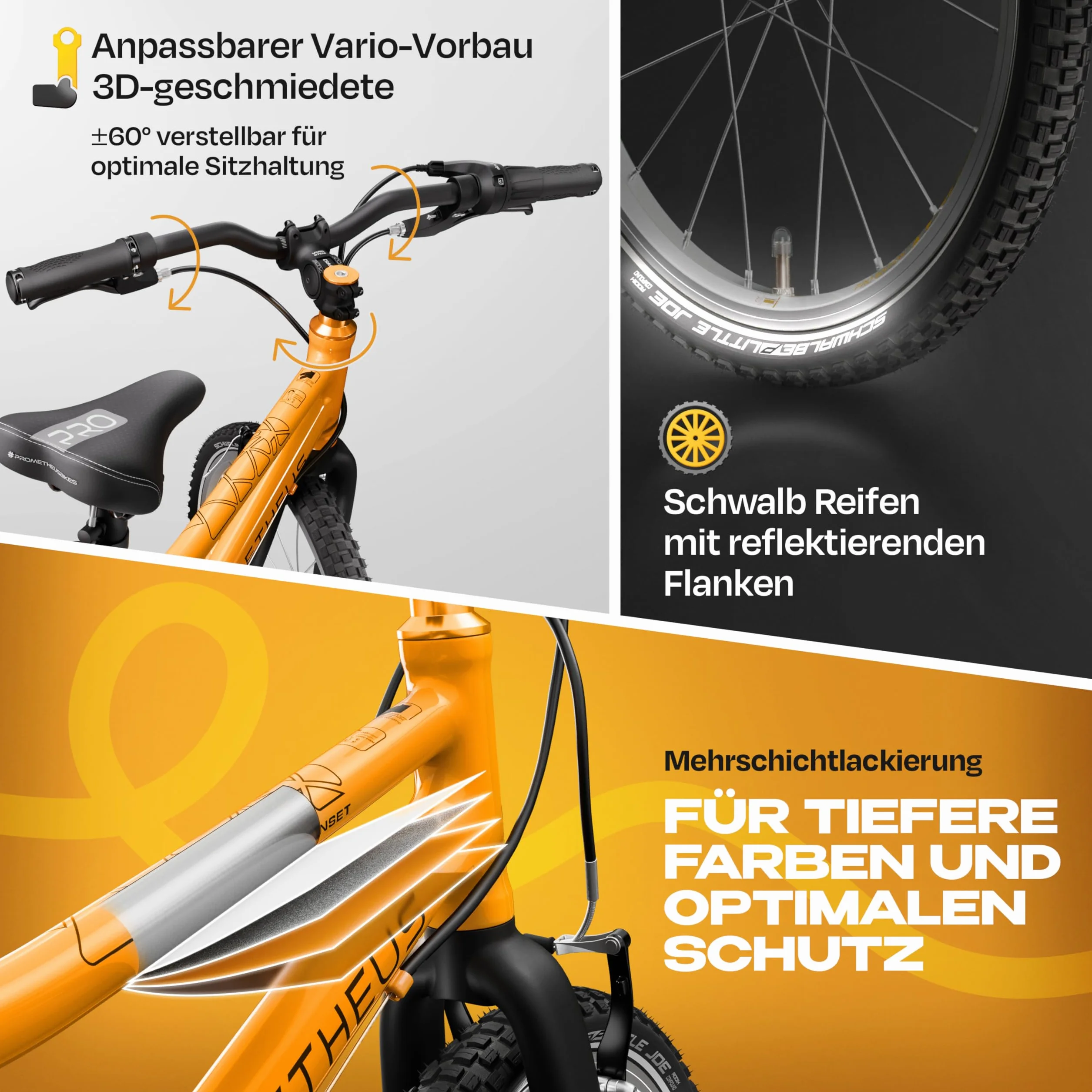 PROMETHEUS BICYCLES PRO rower dziecięcy 20 cali aluminiowy 7-biegowy Microshift