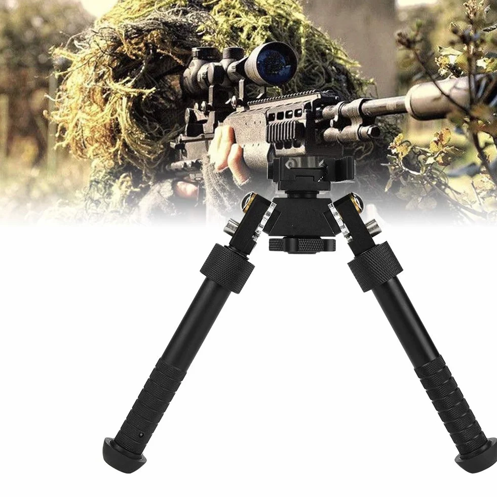 Dwójnóg V8 Shooting 360° Obrotowy Uchwyt Na Karabin CNC Outdoor QD Tactical Picatinny Składany Regulowany 20-23mm Szyna