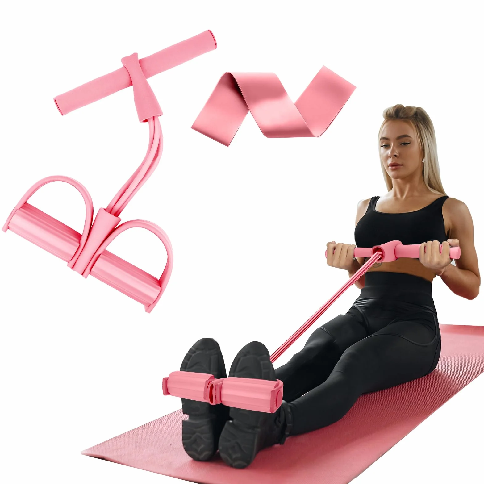 Flintronic Wielofunkcyjny pasek oporowy 4-rurowy do fitnessu, sprzęt do domowej siłowni