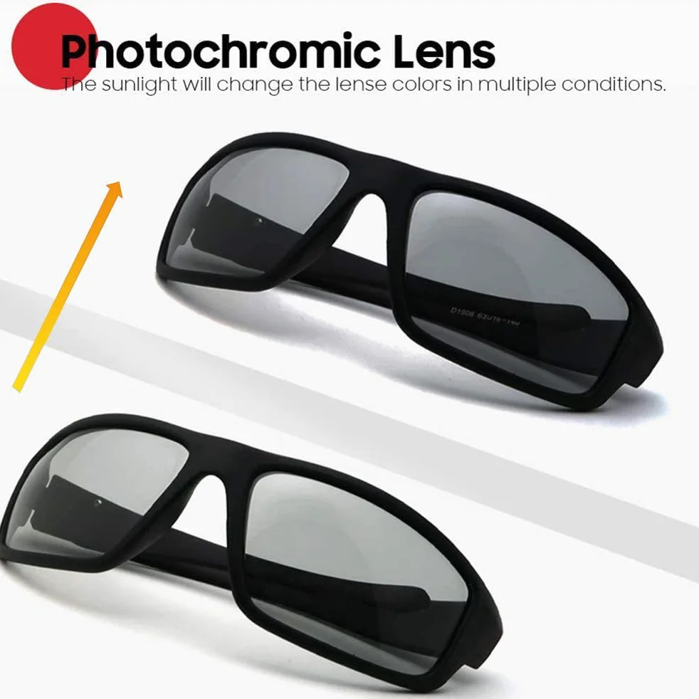 Fotochromowe polaryzacyjne okulary przeciwsłoneczne UV400 do sportów