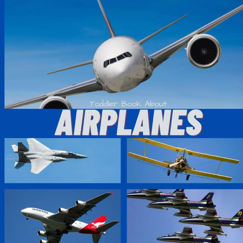 Toddler Book About Airplanes: Wordless Picture Book Real Life Photos: Plane Book for Preschool, Toddler and Homeschool