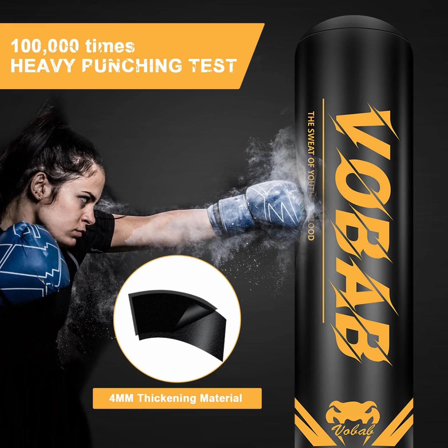 Worek bokserski wolnostojący 175 cm do MMA Muay Thai kickboxingu