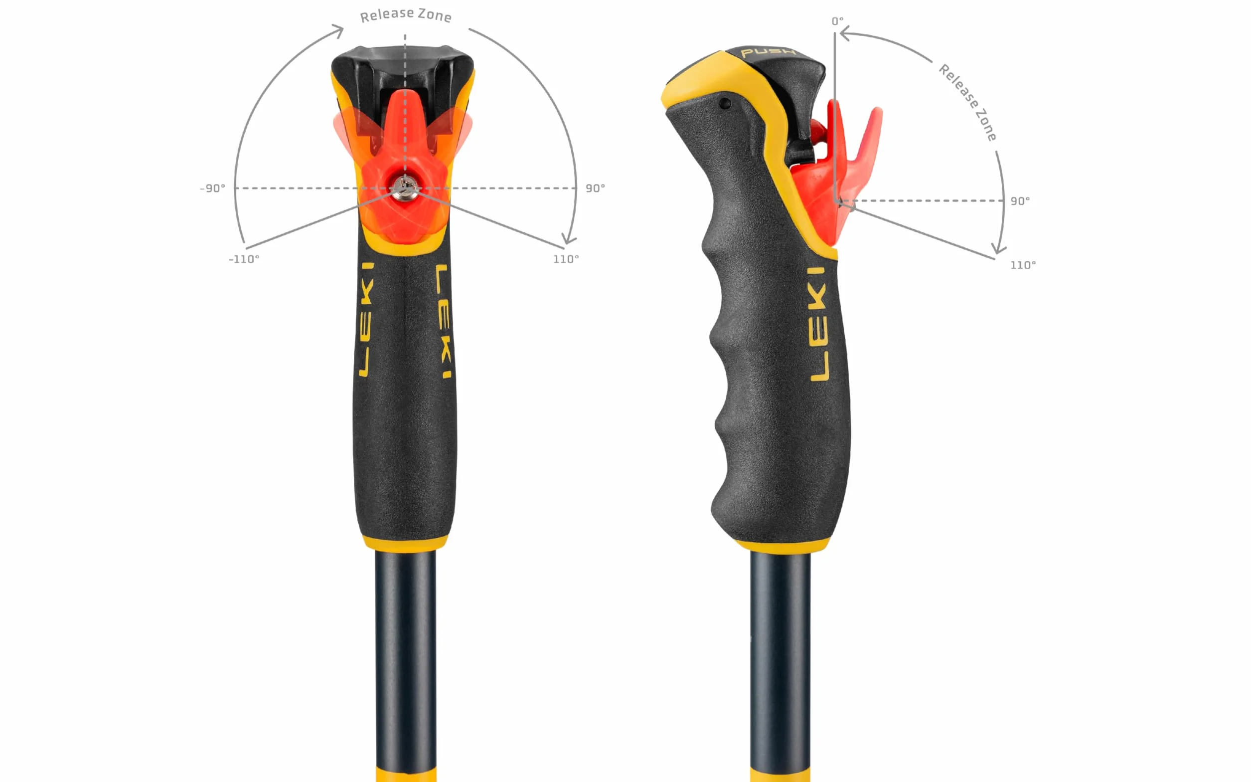 LEKI Spitfire 3D kijki narciarskie Freeride Trigger 3D 16 mm ciemnoniebieski pomarańczowy