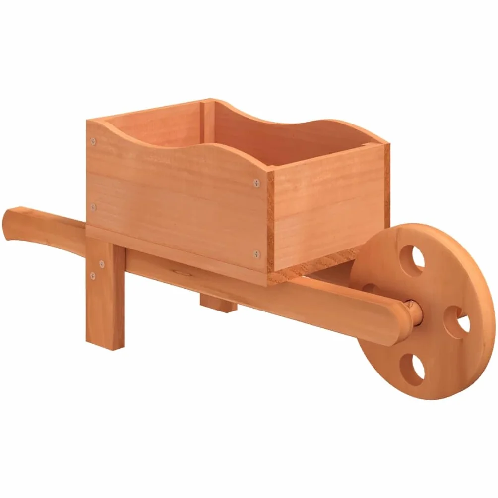 vidaXL Donice w kształcie taczek, 2 szt., 47x15x19 cm, drewno jodłowe, donica, donice na taras, donice drewniane, donica ogrodowa, donice