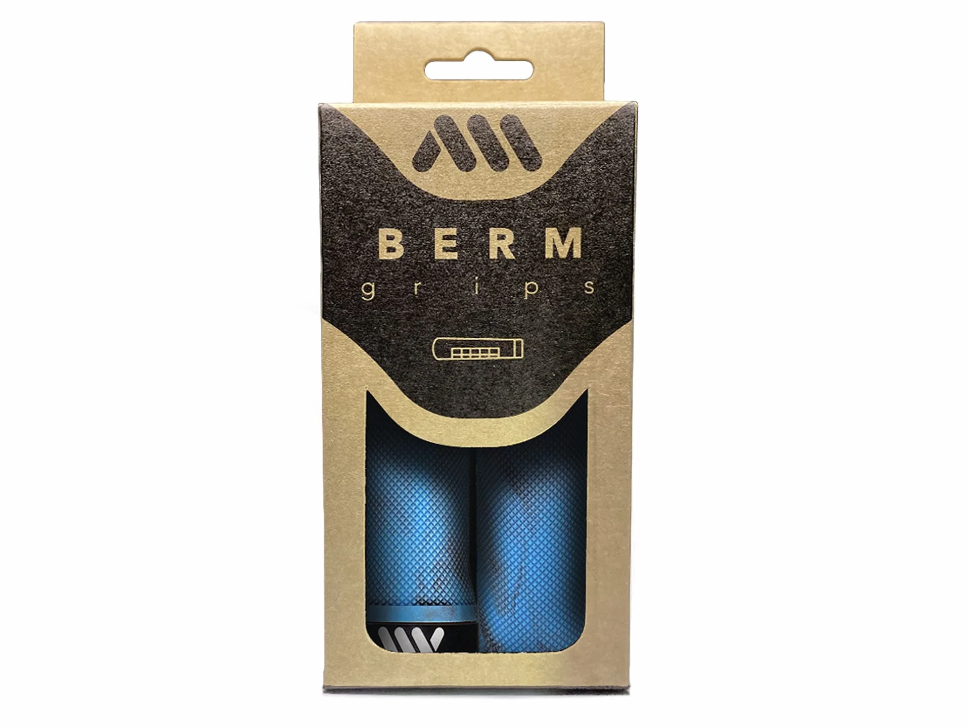 All Mountain Style AMS Berm Grips - blokowana średnica stożkowa, niebieski kamuflaż