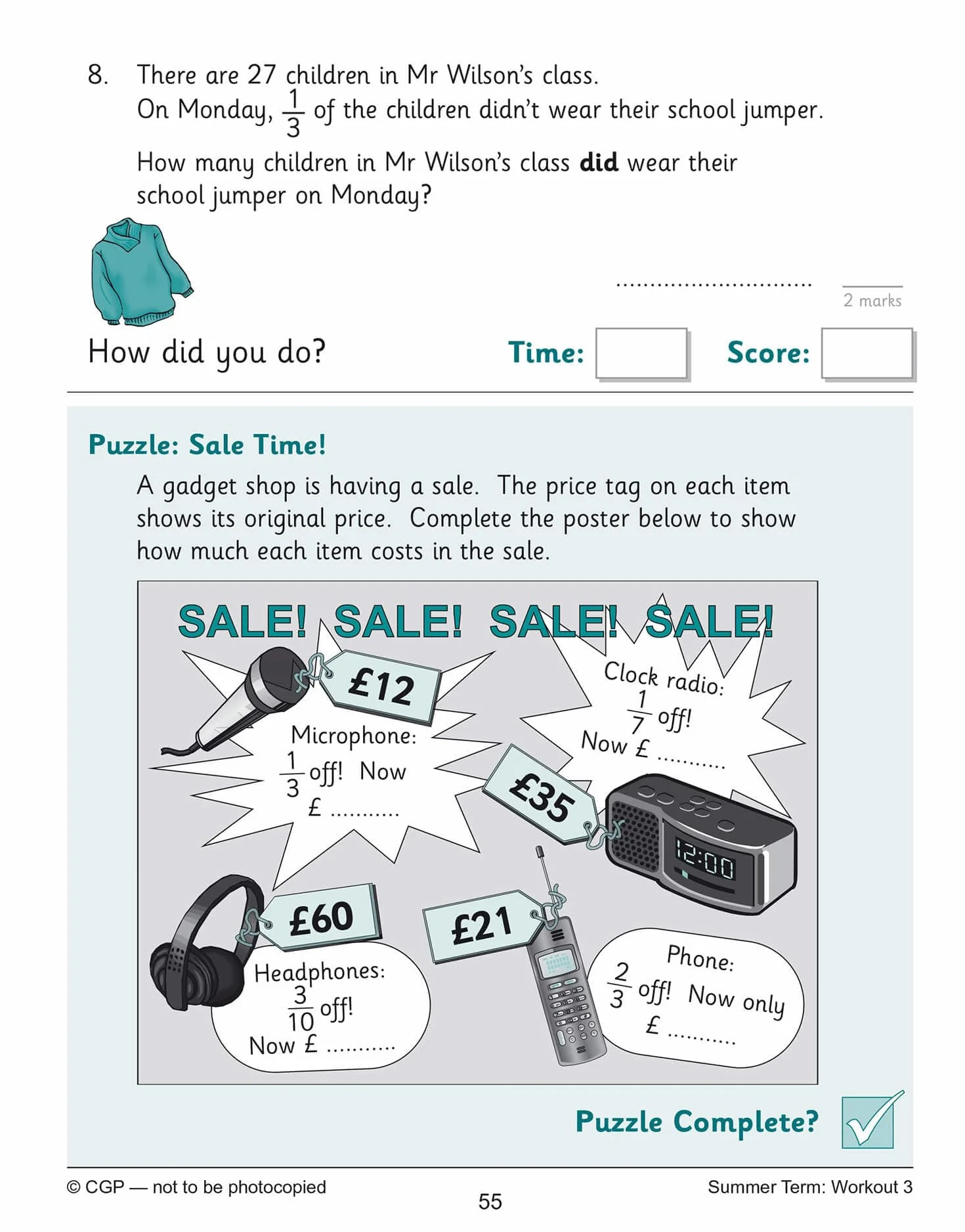 KS2 Year 5 Maths Times Tables 10-Minute Weekly Workouts