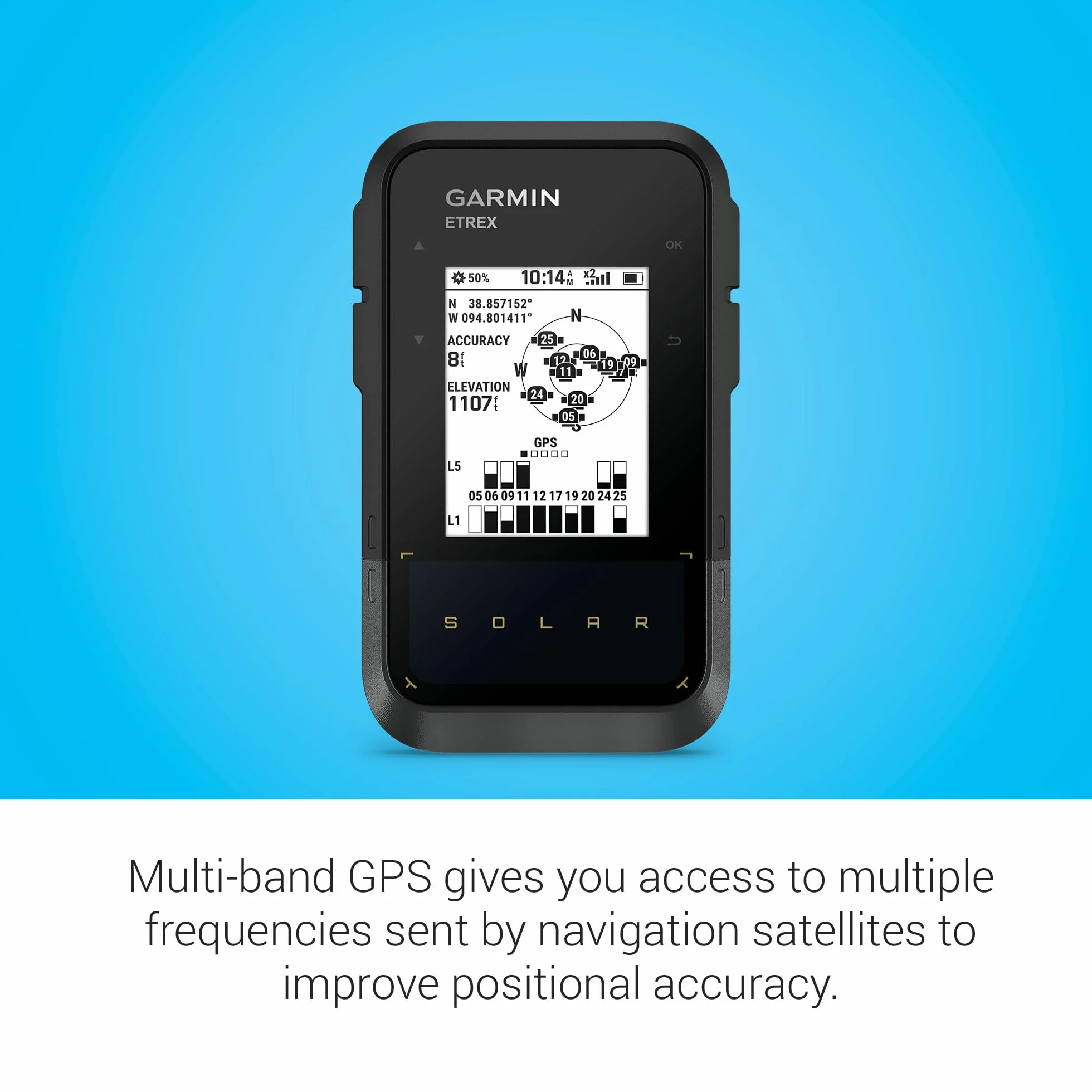 Garmin eTrex Solar Ręczna Nawigacja GPS