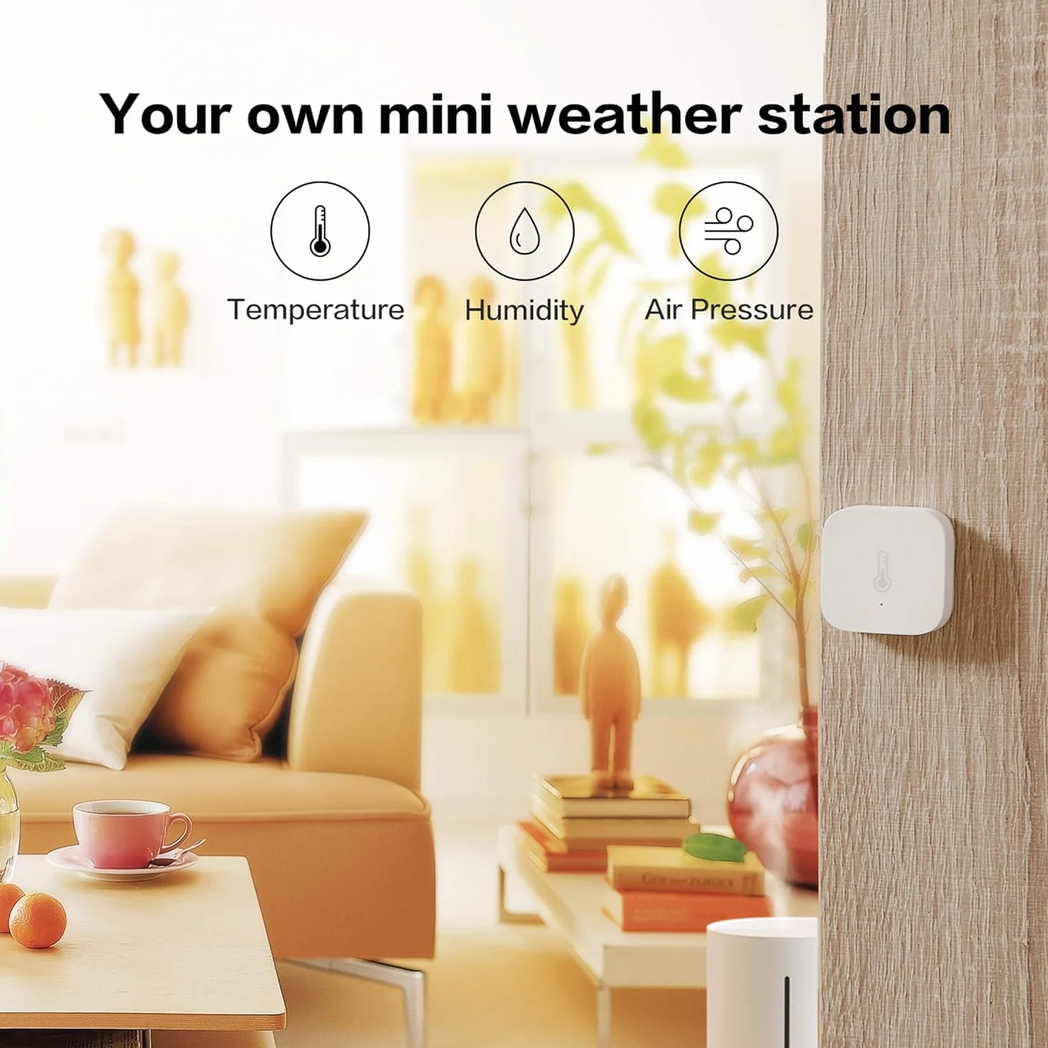 Aqara Czujnik Temperatury i Wilgotności 3-pak, WYMAGANY HUB OD AQARA, Do Zdalnego Monitorowania i Automatyzacji Domu, Bezprzewodowy Termometr Higrometr, Kompatybilny z HomeKit, Alexa, Działa z IFTTT