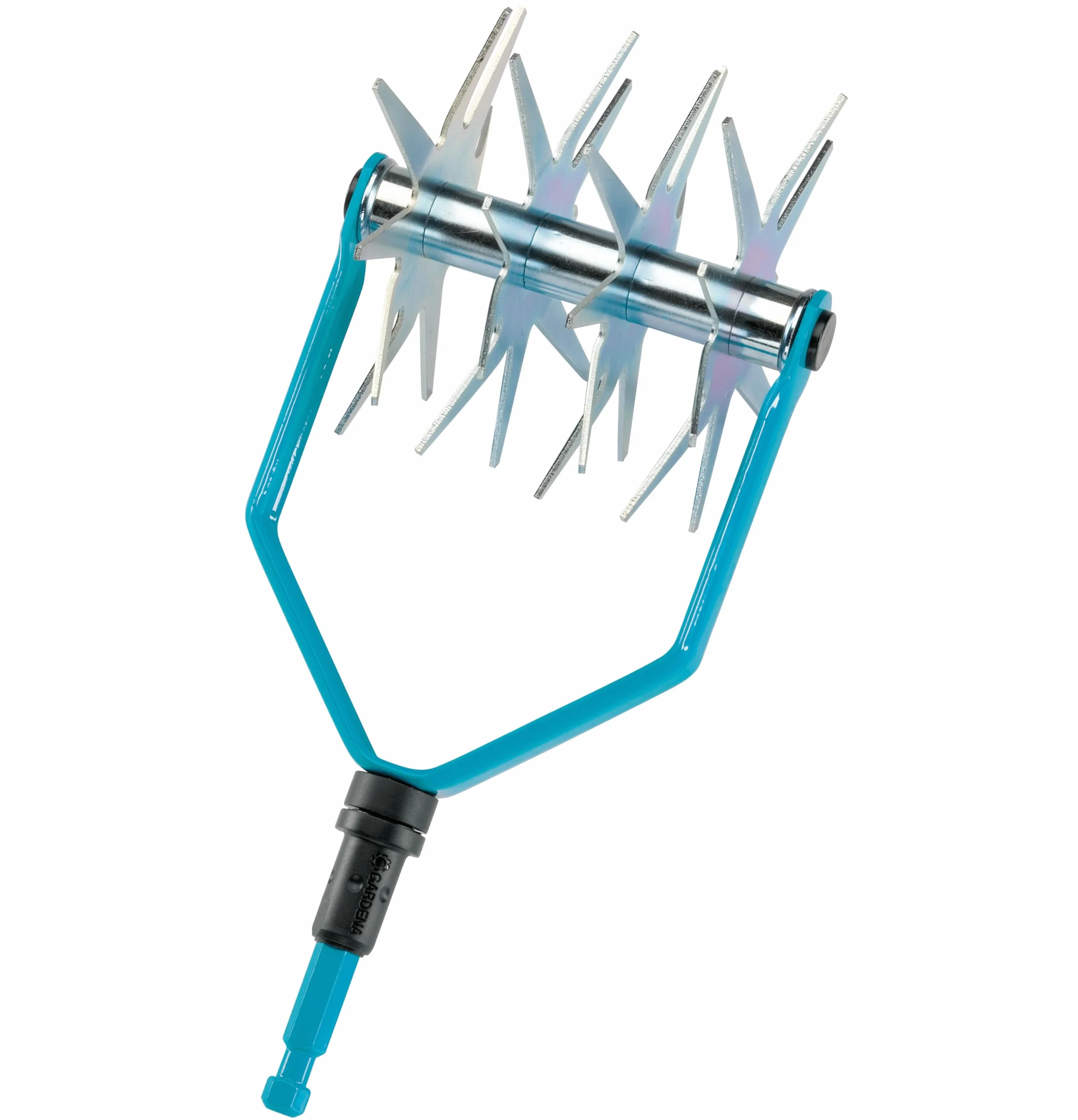 Gardena combisystem spulchniacz gwiazdkowy: spulchniacz ogrodowy, szerokość robocza 14 cm, z wysokiej jakości stali, powłoka z duroplastu, ocynkowane koła gwiazdkowe (3196-20)
