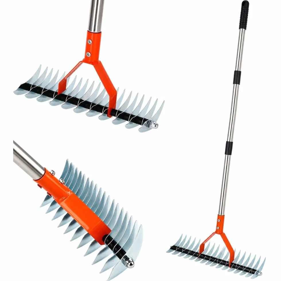 RESSER Aerator Wertykulator Ręczny do Trawy Trawnika z Kolcami Wahadłowy Trzonek
