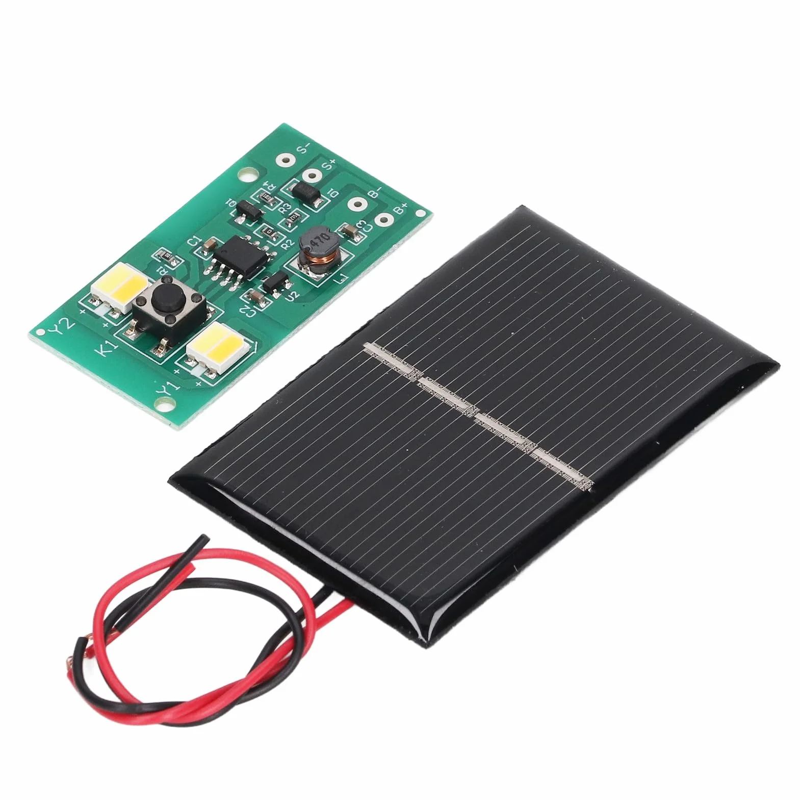 Zestaw 2 paneli słonecznych do ogrodu, oświetlenia ulicznego, akumulator NiMH 1,2 V, 8 lampek LED