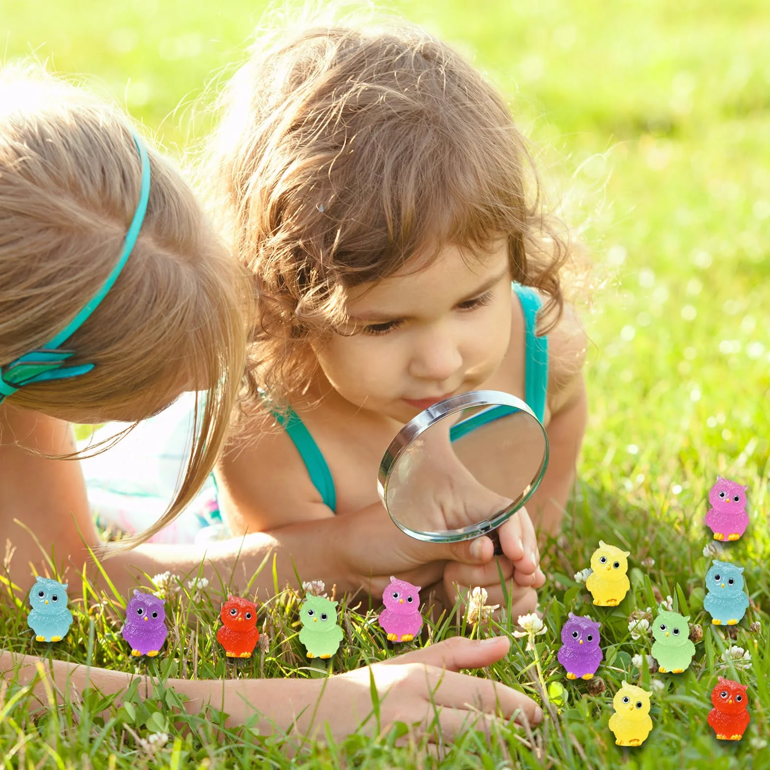 Świecące mini zwierzęta, 30 sztuk, mini zwierzęta, sowy, 6 kolorów, małe figurki sowy, z żywicy, małe figurki nadają się do domku dla lalek, krajobrazu, ogrodu, roślin ozdobnych