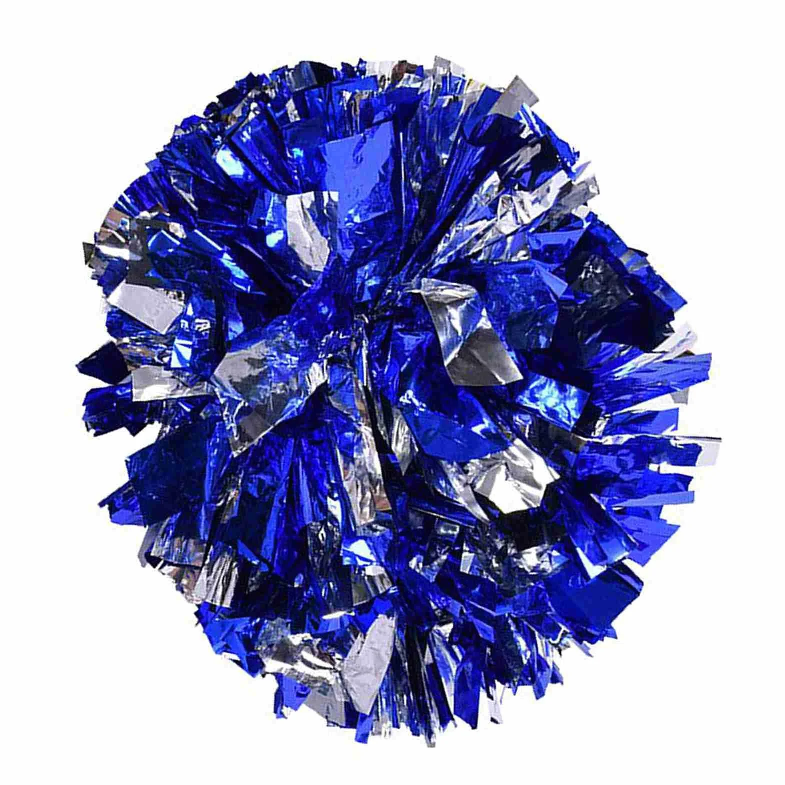 Pompony Cheerleaderki Srebrne Niebieskie Wiele Kolorów Tworzywo Sztuczne 1 szt.