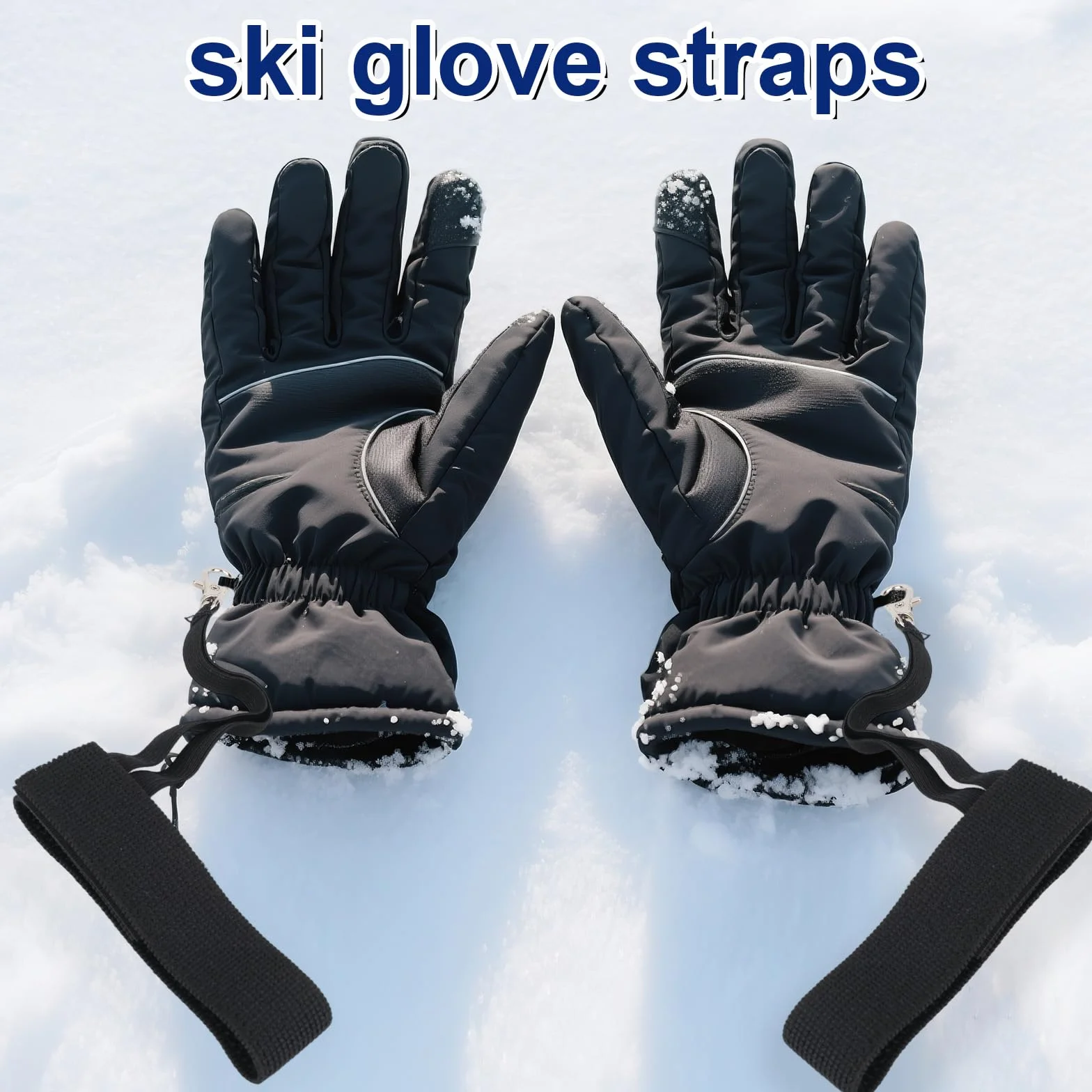 Paski Bezpieczeństwa do Rękawic Narciarskich 4szt, Wytrzymałe Elastyczne Akcesoria do Snowboardu