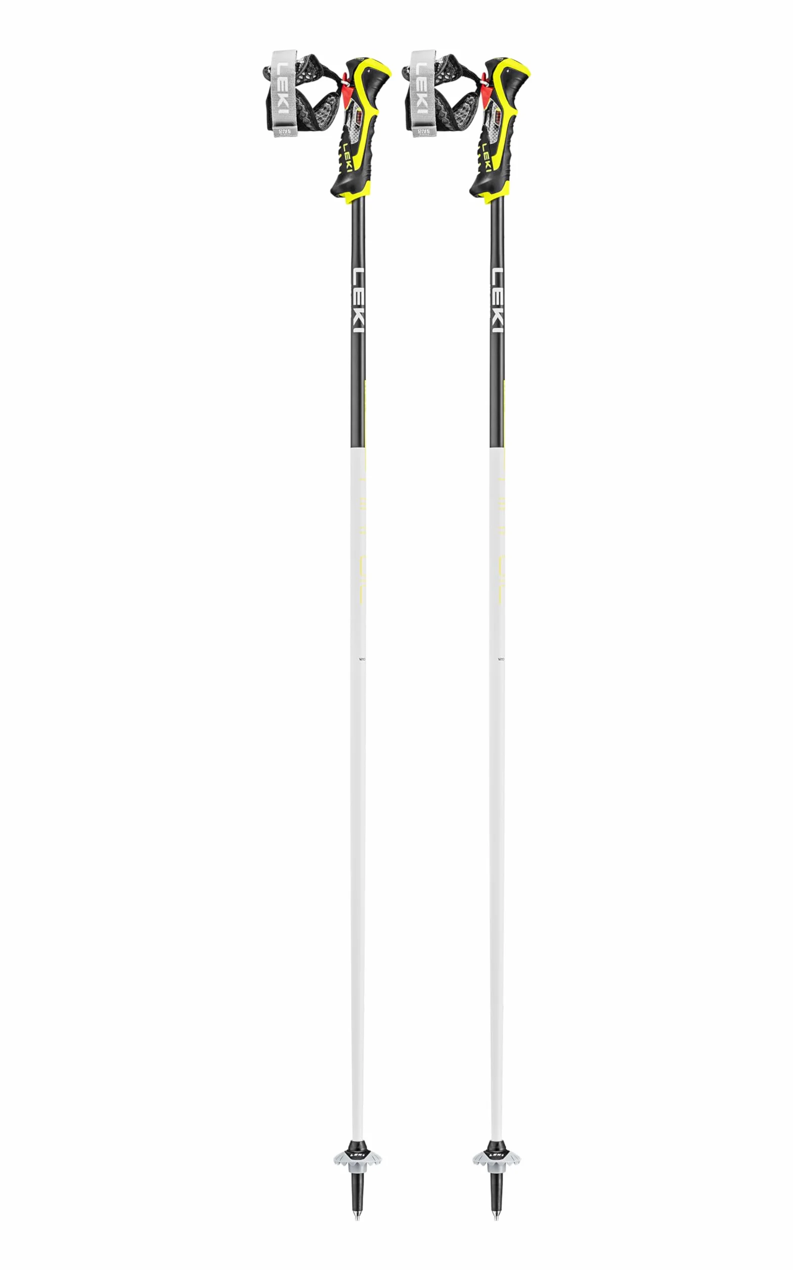 LEKI Airfoil 3D / 14 mm - White/Yellow - kijki narciarskie unisex z Trigger 3D