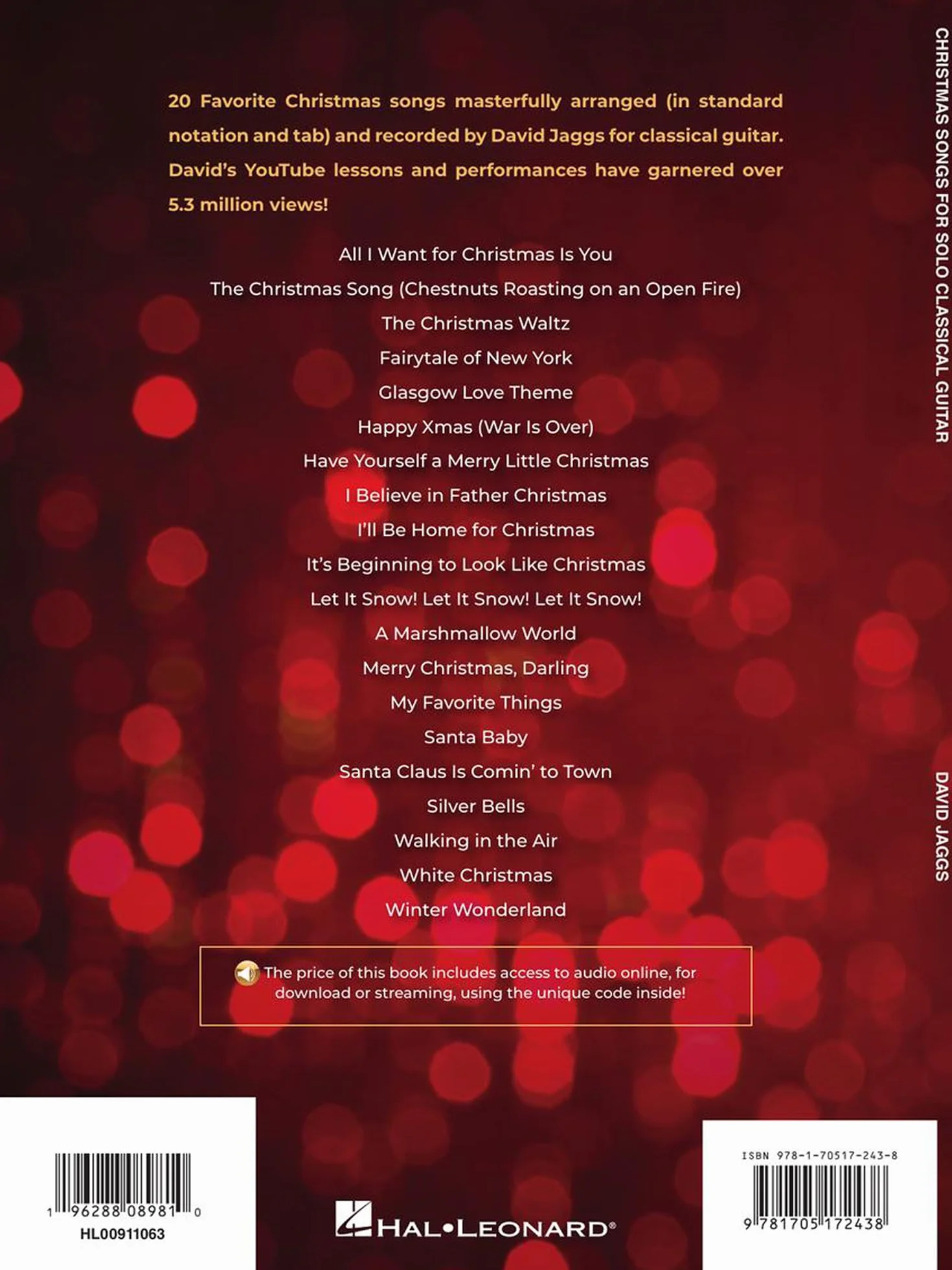 Christmas Songs for Solo Classical Guitar Book/Online Audio