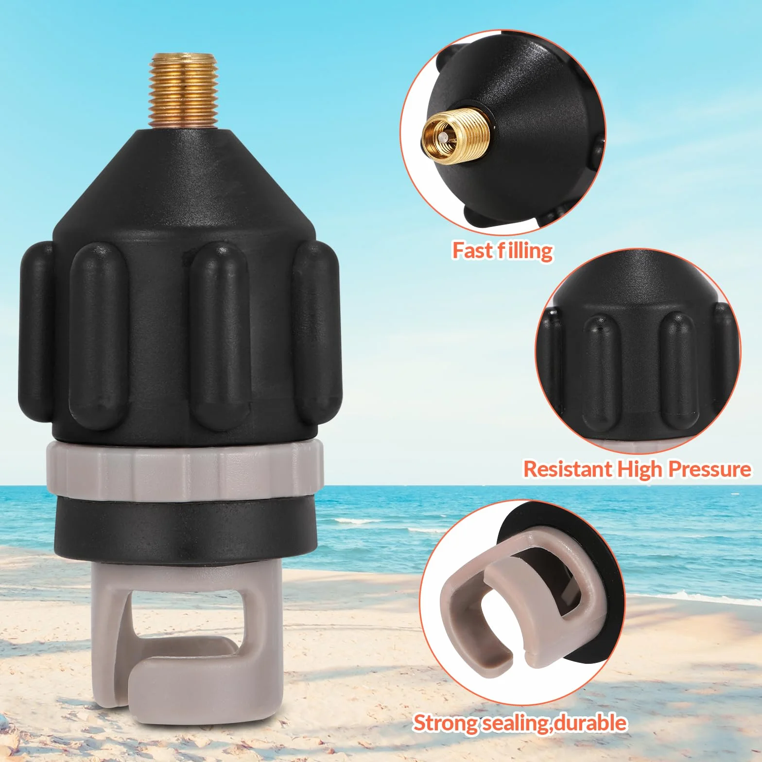 SUP adapter do pompy, adapter SUP do sprężarki, adapter zaworu SUP z 5 dyszami gazowymi, adapter do wentyli pontonu, do nadmuchiwanej łodzi wiosłowej, deski SUP