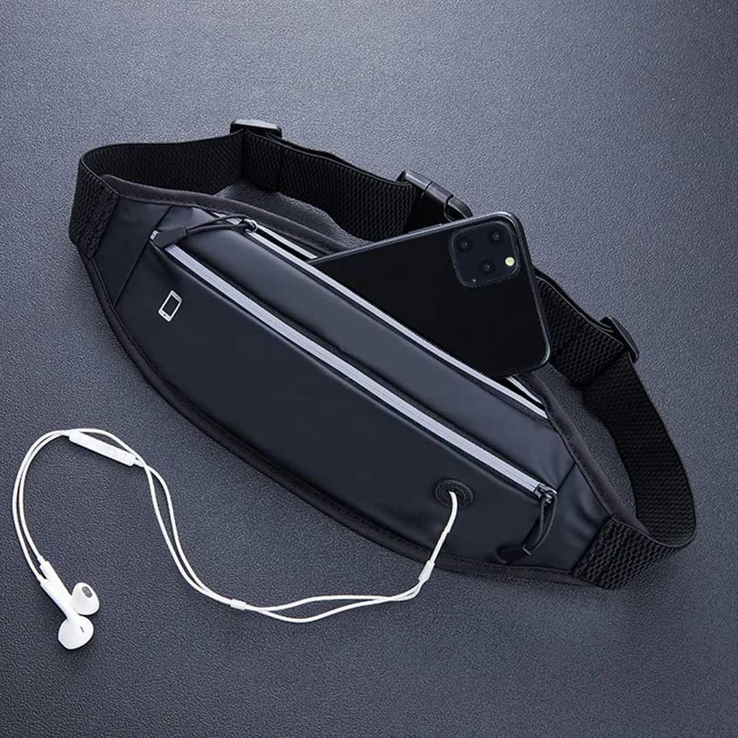 Torebka Bum Bag Wodoodporna Czarny Regulowany Pasek Unisex