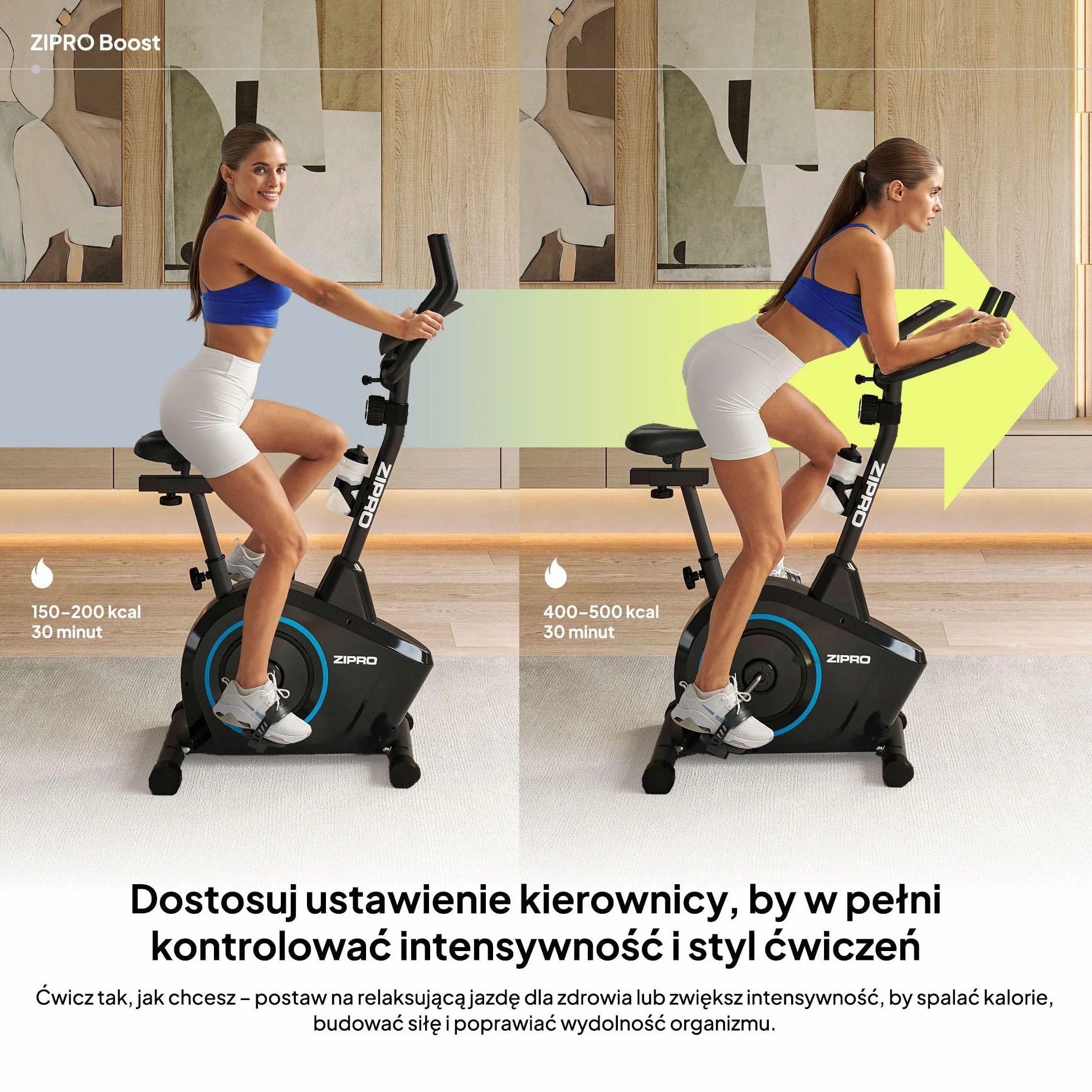 Zipro rower treningowy Boost ergometr fitness magnetyczny do 120 kg