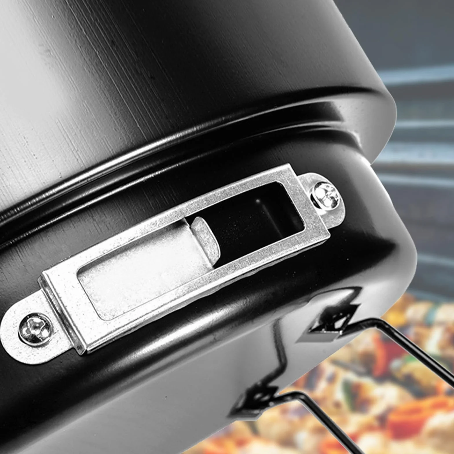 25 cm Przenośny Okrągły Grill Do Barbecue Na Węgiel Drzewny Z Uchwytem Do Grillowania Na Zewnętrznym Podwórku, Kuchni Domowej, Na Pikniku, Na Kempingu