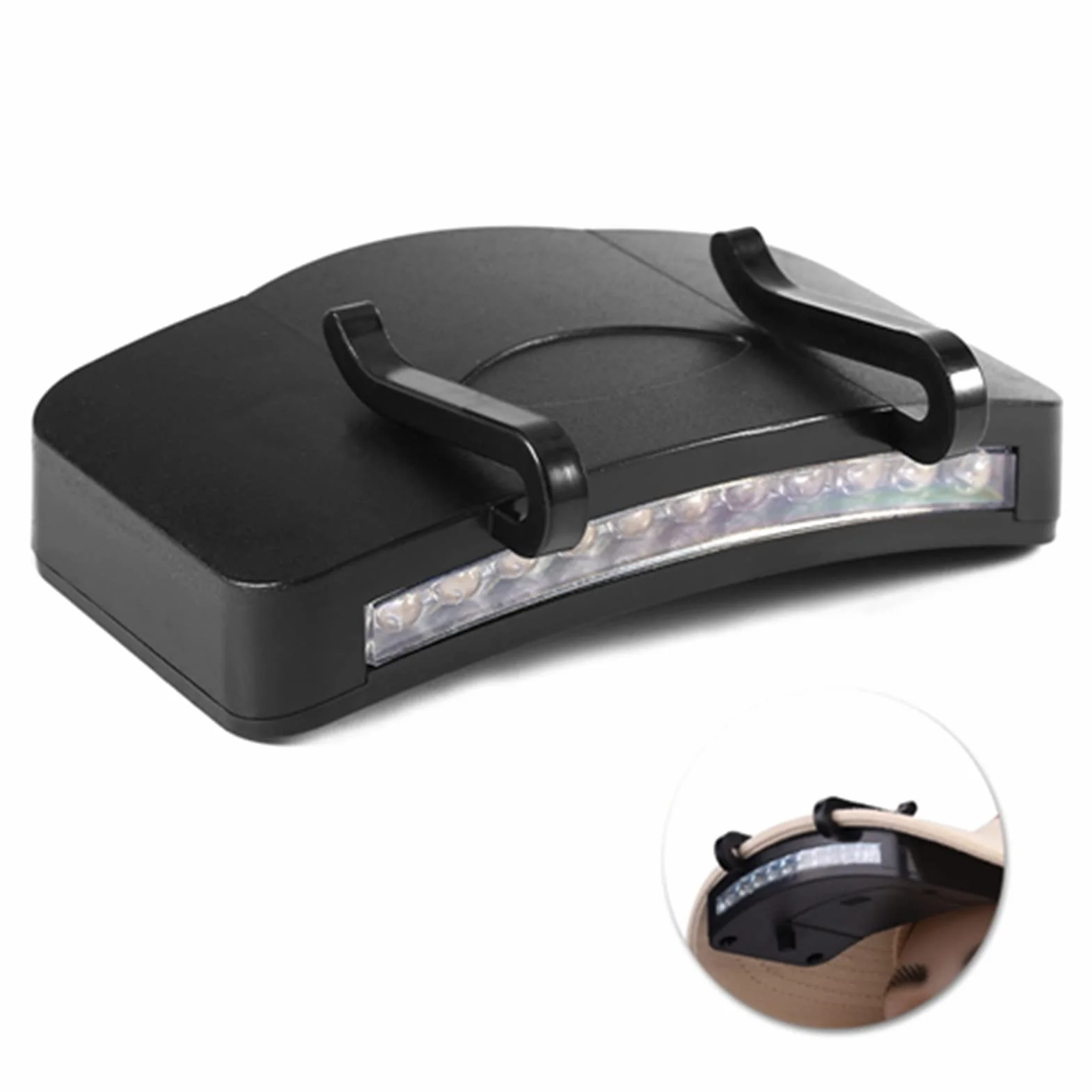 Czapka z Lampkami Clip On Hat LED Light Tworzywa Sztuczne 1 szt. Kolarstwo Piesze Wycieczki Camping
