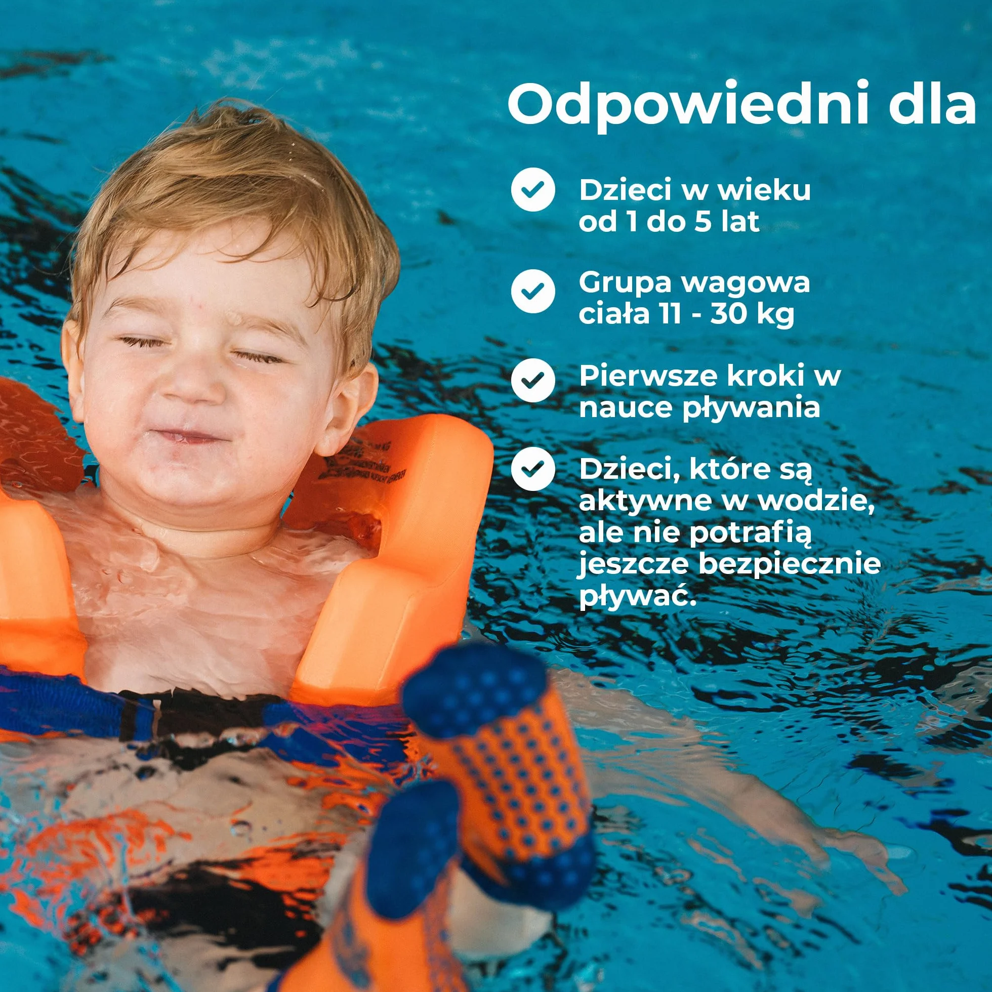 Flipper SwimSafe 1400 kamizelka ratunkowa dla dzieci 11-30 kg piankowy rdzeń