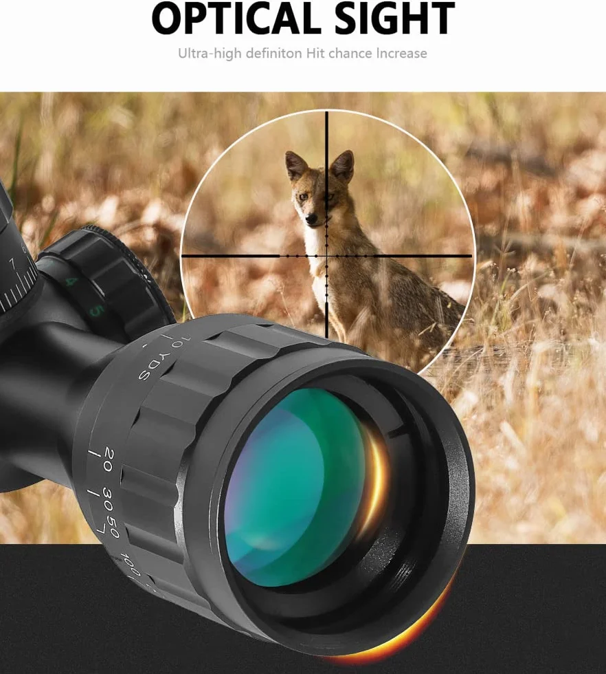 Paike 3-9X32 AOEG Rifle Scope mil-dot celownik czerwona i zielona kropka podświetlana optyka myśliwska