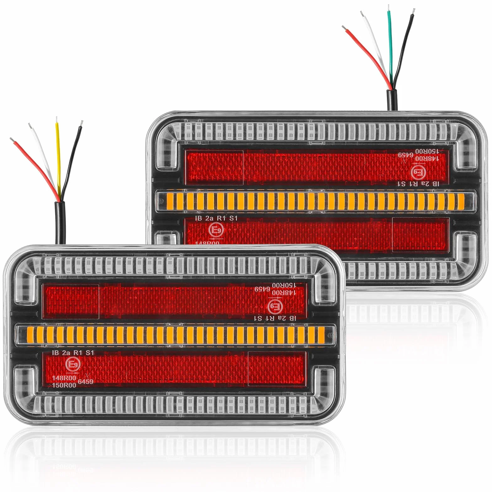 Prostokątne tylne światła LED przyczepa 12V 24V uniwersalne oświetlenie tylne LED zatapialne