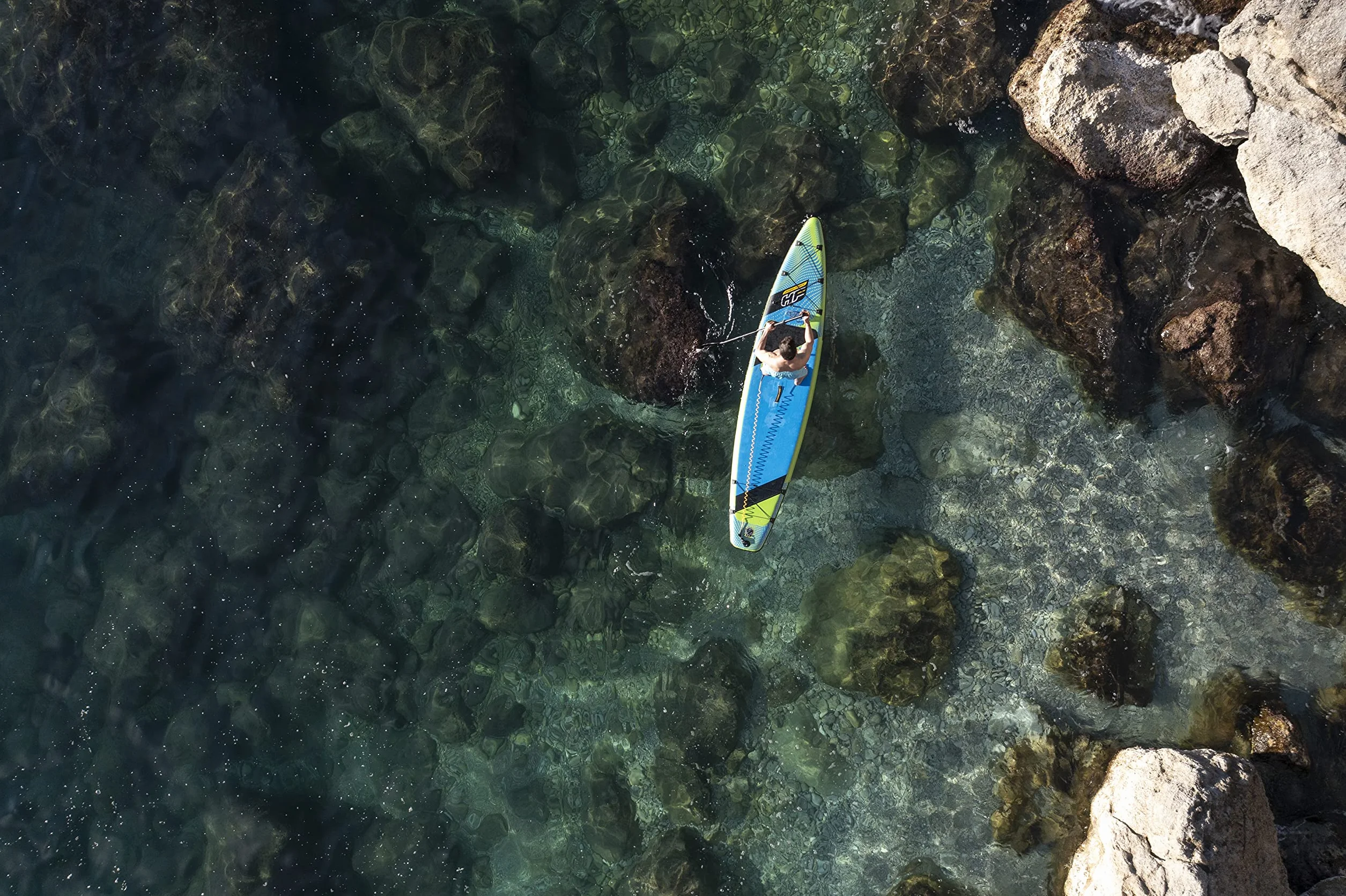 Bestway Hydro-Force Aqua Excursion Tech nadmuchiwany zestaw desek SUP z pompką ręczną, plecakiem