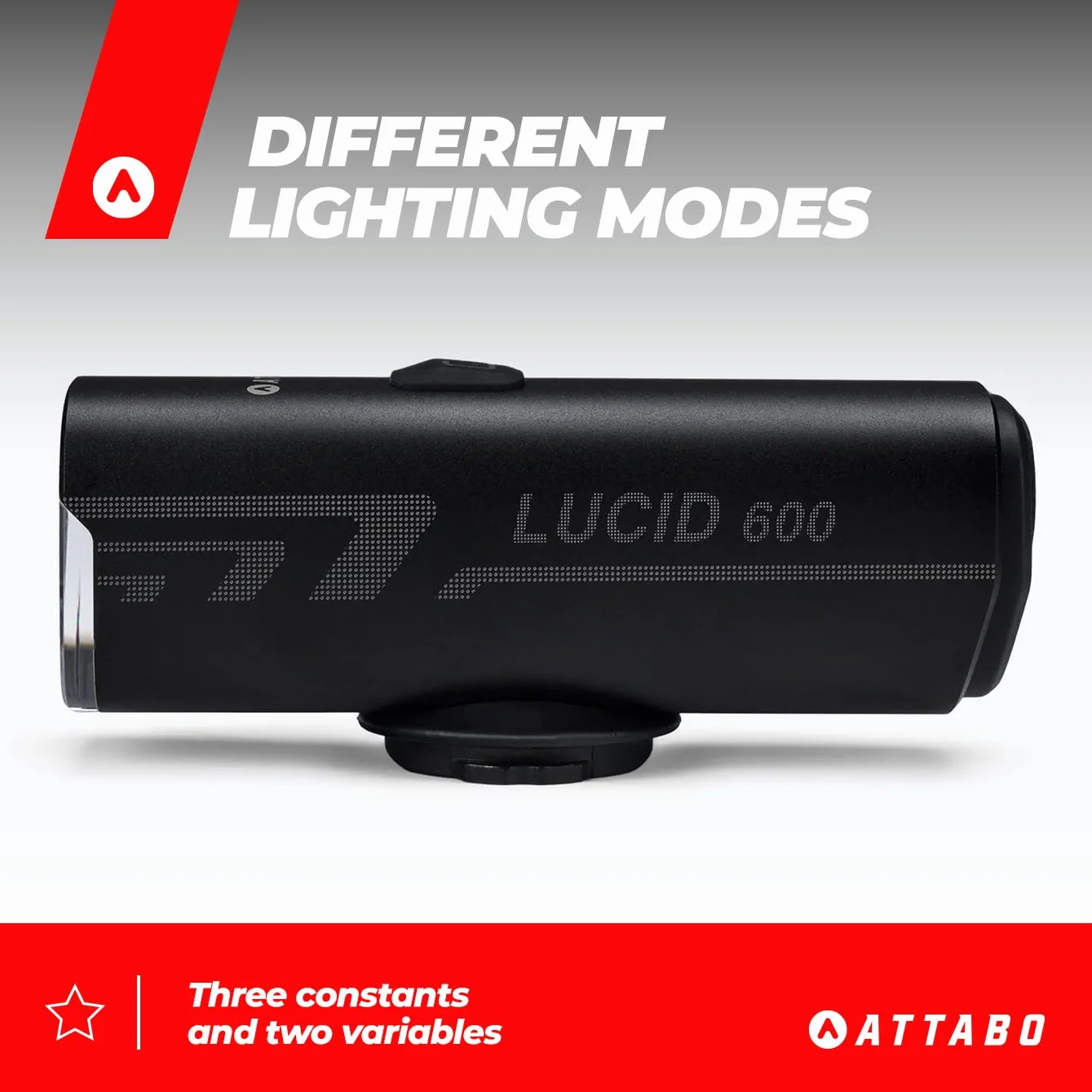 ATTABO LUCID 600 Lampka Rowerowa Przednia ATB-L600 z Akumulatorem 1600 mAh USB-C