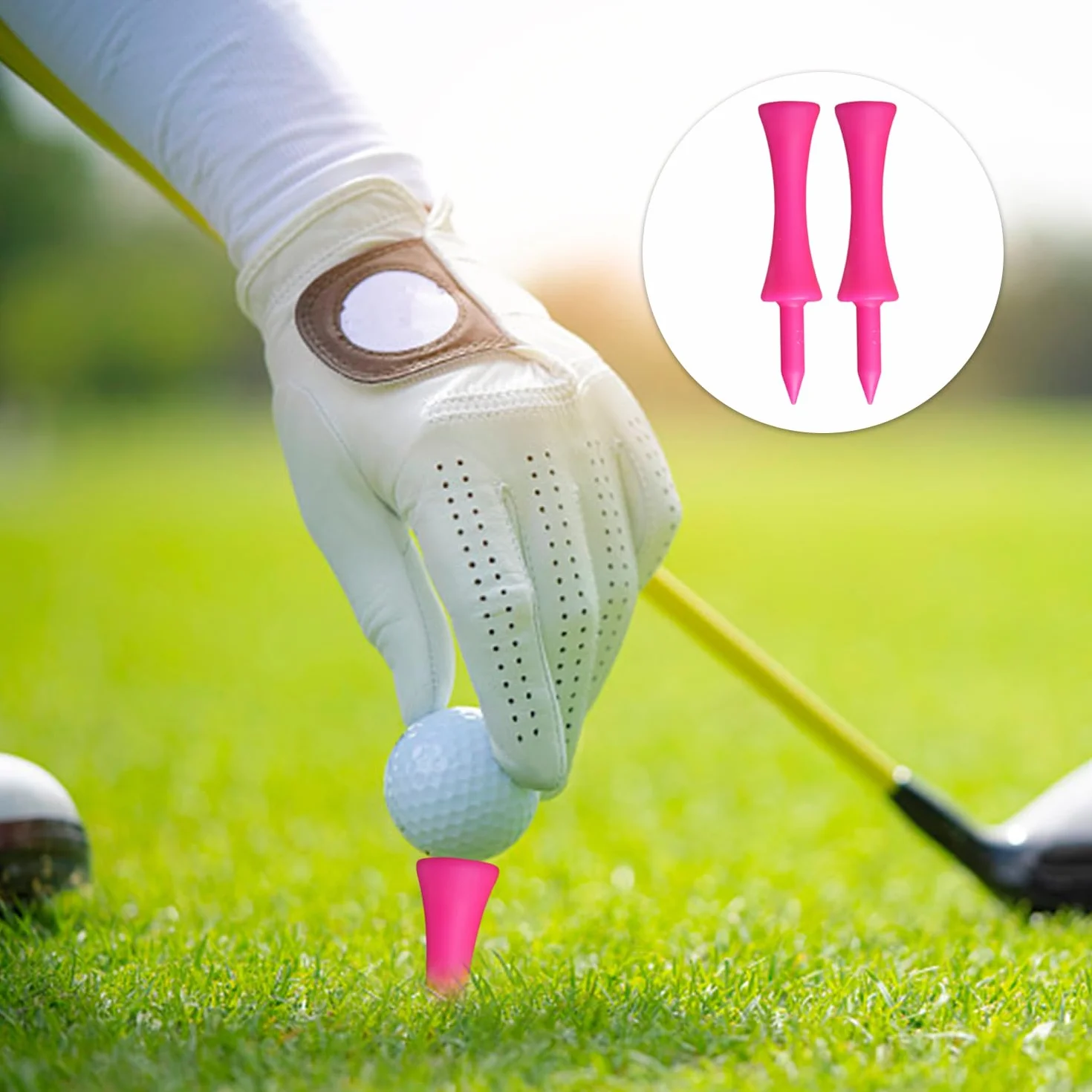 Końcówki golfowe plastikowe 75 sztuk akcesoria treningowe