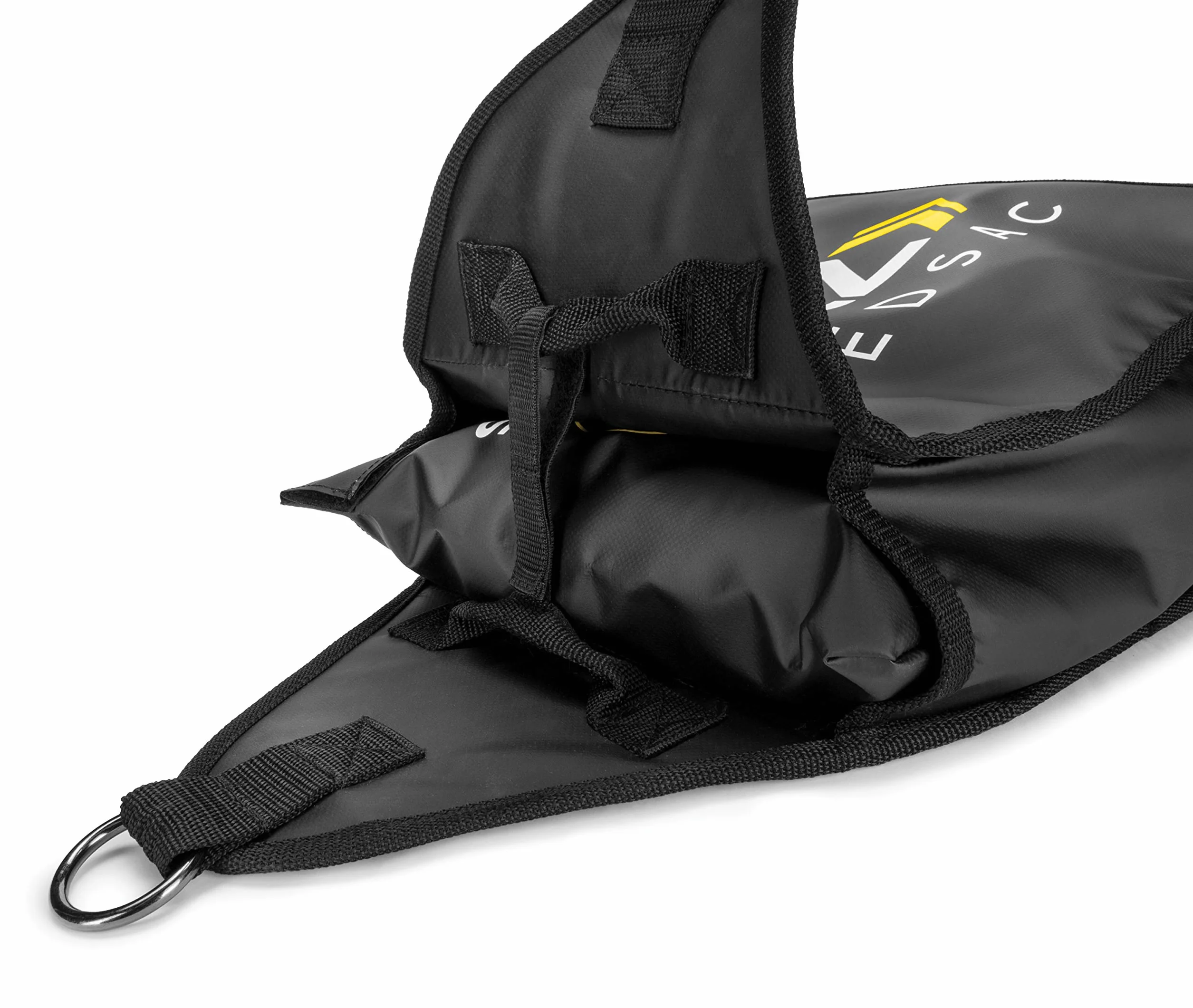 SKLZ Speed Sac, trenażer sanek o zmiennej wadze, sprzęt do treningu siłowego, regulowana smycz i pas biodrowy, czarny, 4,54-13,6 kg