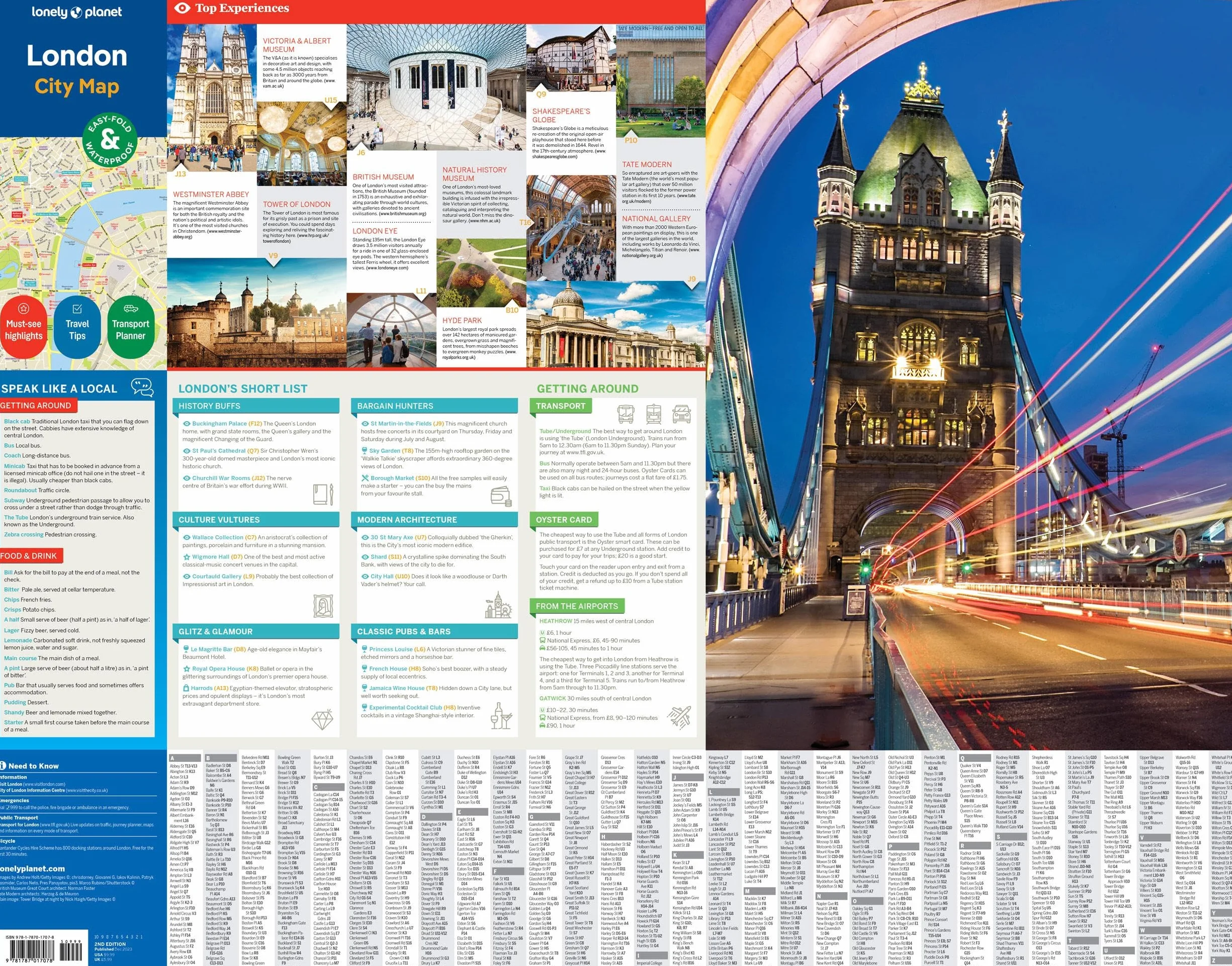 London City Map 2ed - anglais: Durable, Waterproof, Easy-Fold Planning Map with Attractions & Walking Tours