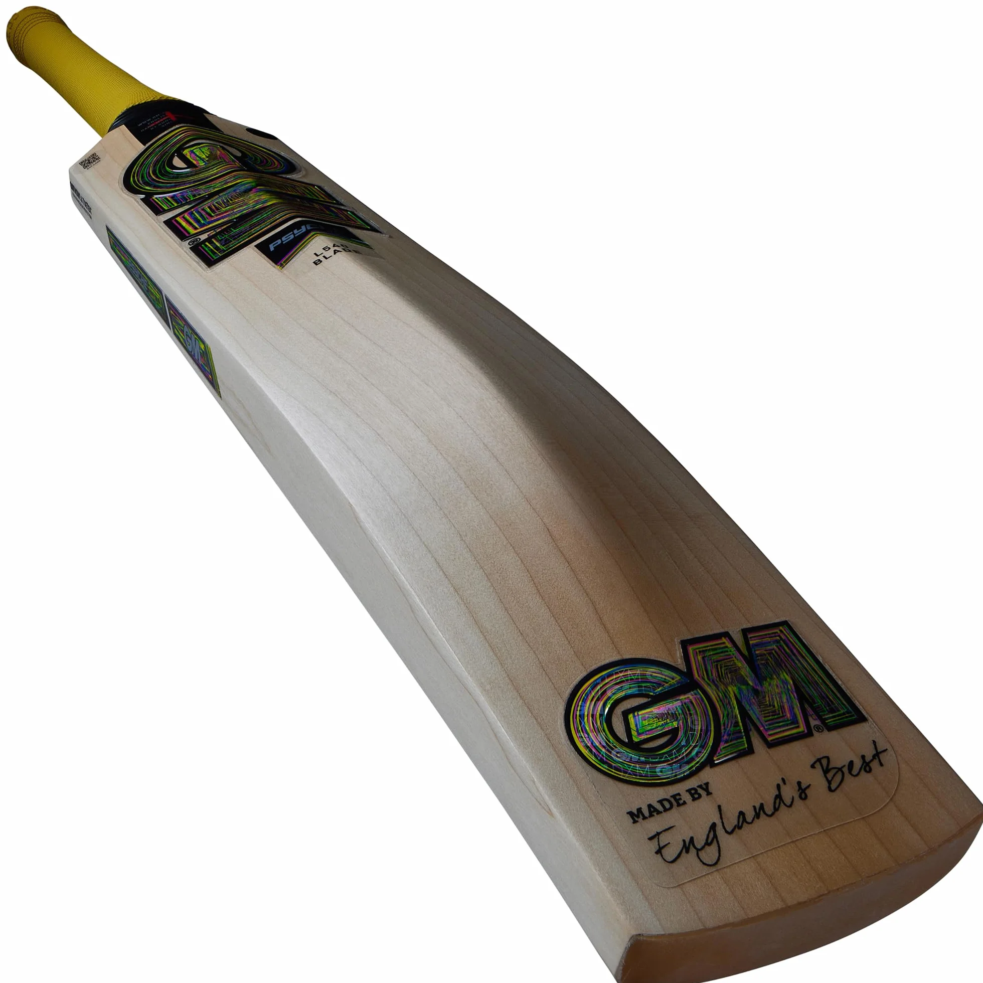 Gunn & Moore GM Cricket Bat Psyche 404 sezonowana bielona wierzba angielska klasy 3 DXM ToeTek
