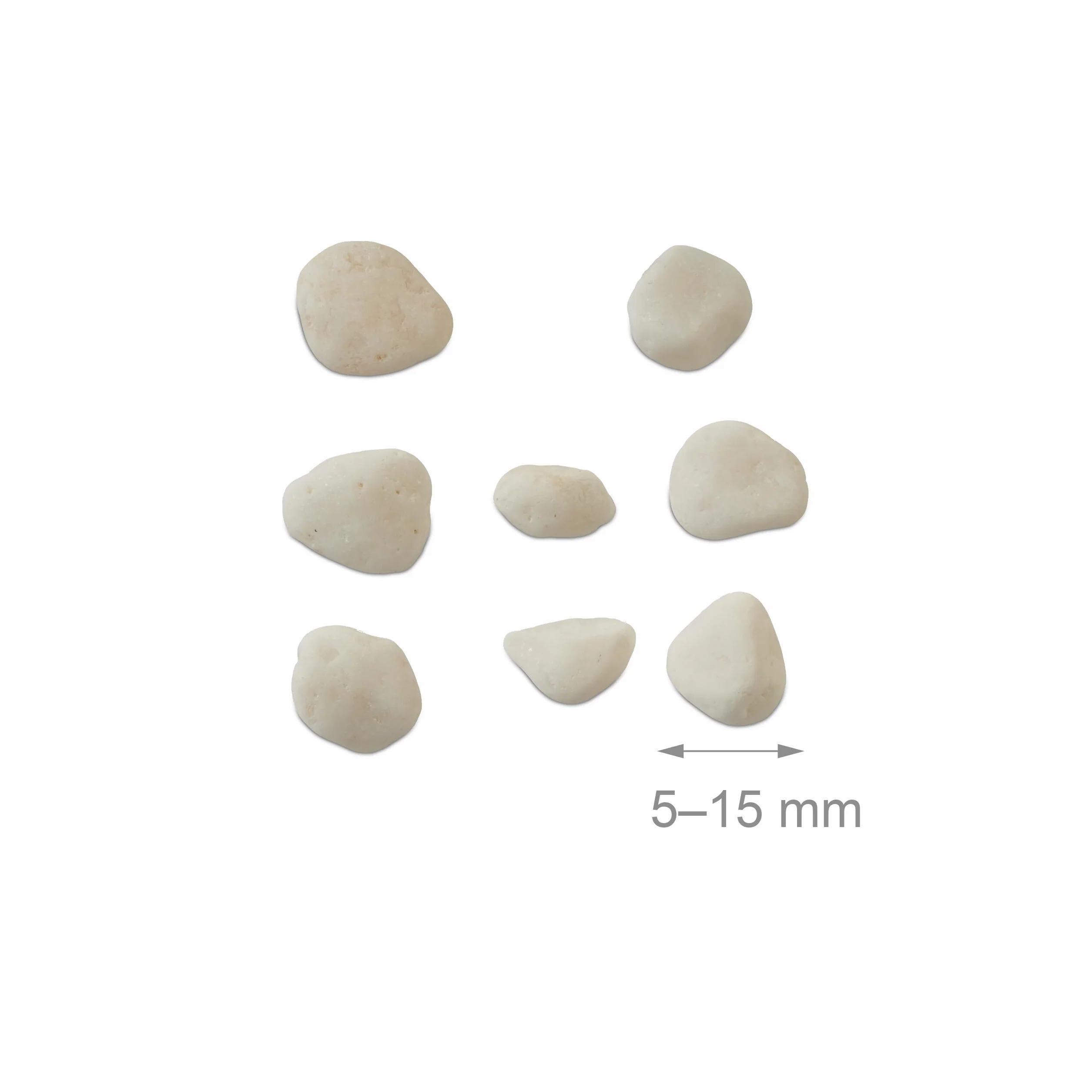 Relaxdays Żwir marmurowy, 15 kg, kamienie dekoracyjne, 5-15 mm, kamyki, żwirki ogrodowe, grządka, doniczka na kwiaty, grób, żwir ozdobny, biały