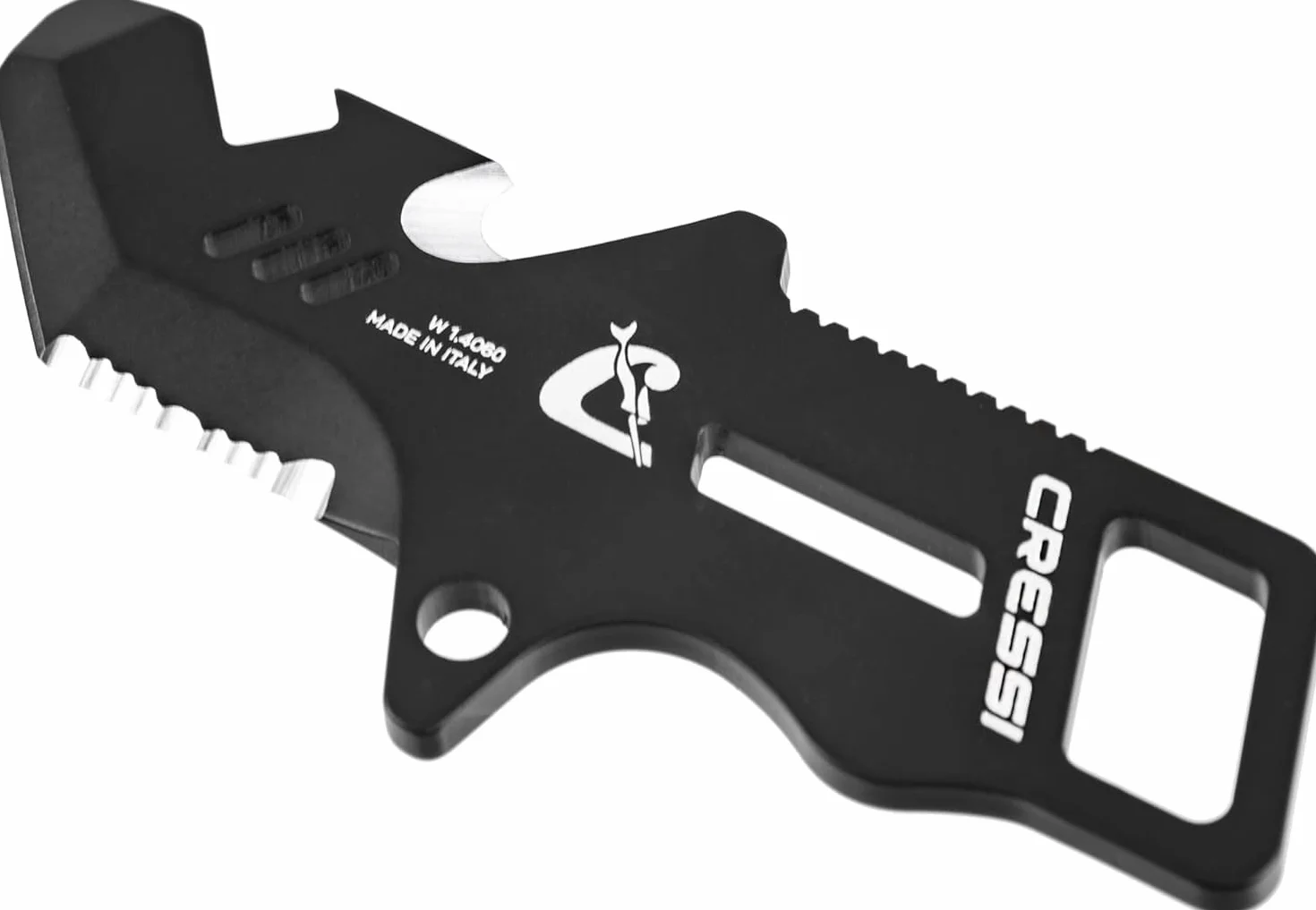 Cressi Kai Mini Knife Profesjonalny Nóż Do Nurkowania, Czarny