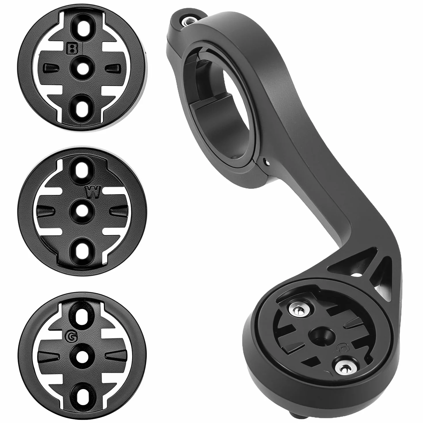 QWORK® Uchwyt komputera rowerowego kompatybilny z Garmin, Wahoo, Bryton Bike Computer, do kierownicy rowerowej 31,8 mm, mocowanie z szybkim zwalnianiem