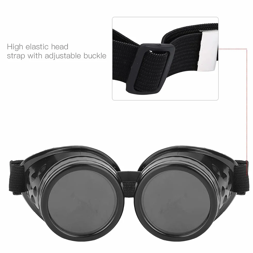 Steampunk Gogle ABS Vintage Dwuwarstwowe Okulary Przeciwsłoneczne Rekwizyt Imprezowy