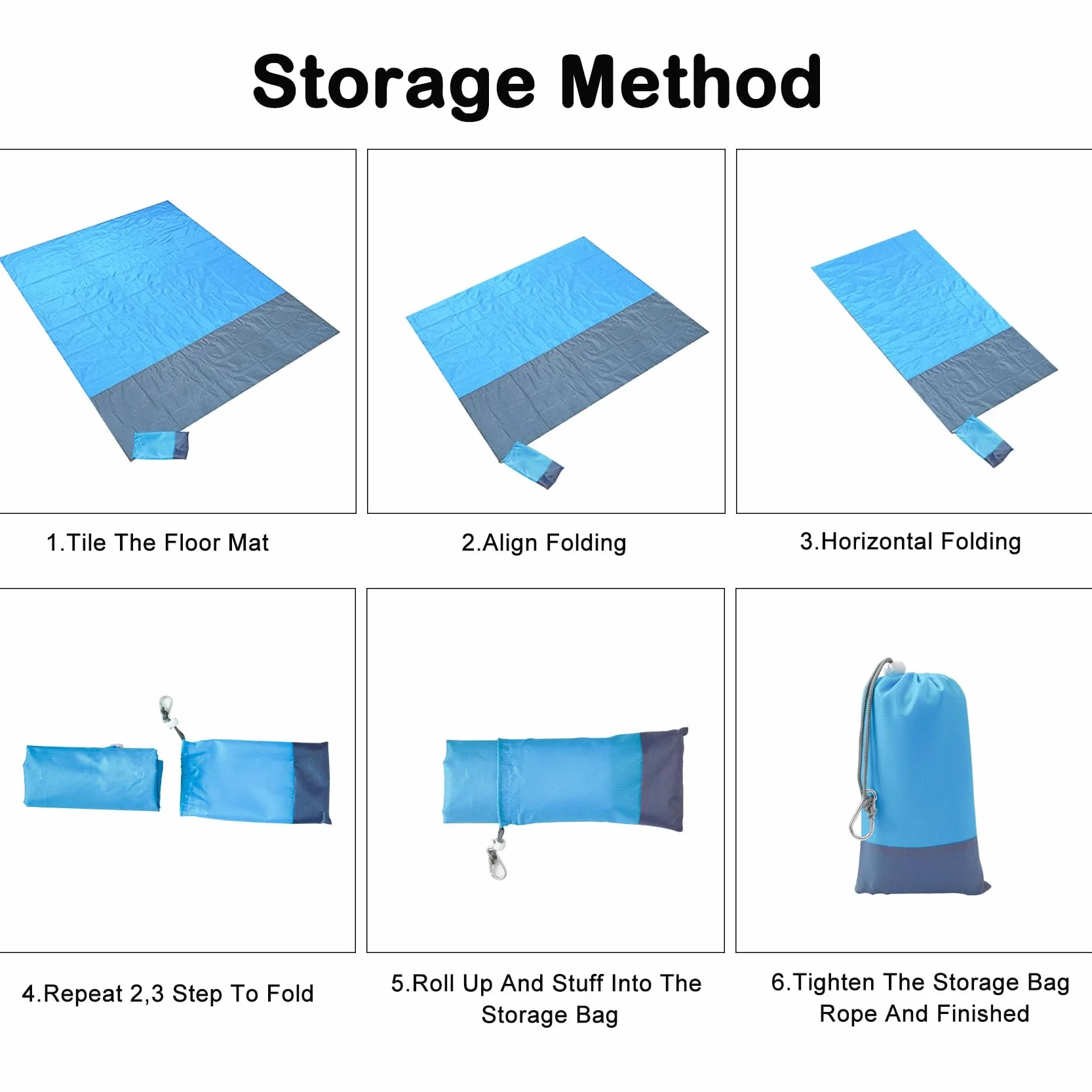 Gigmeta Wodoodporny dywanik plażowy, 200 x 140 cm, koc plażowy, wodoodporny koc piknikowy, do podróży, wędrówek, na kemping, wakacje itp.