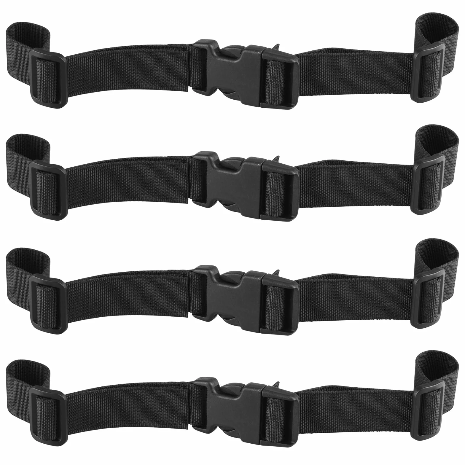 TRIWONDER Plecak 25 mm Pasek na klatkę piersiową, regulowany pasek na mostek, plecak, pas piersiowy z klamrą szybkiego zwalniania, do wędrówek, podróży (czarny - 4 szt.)