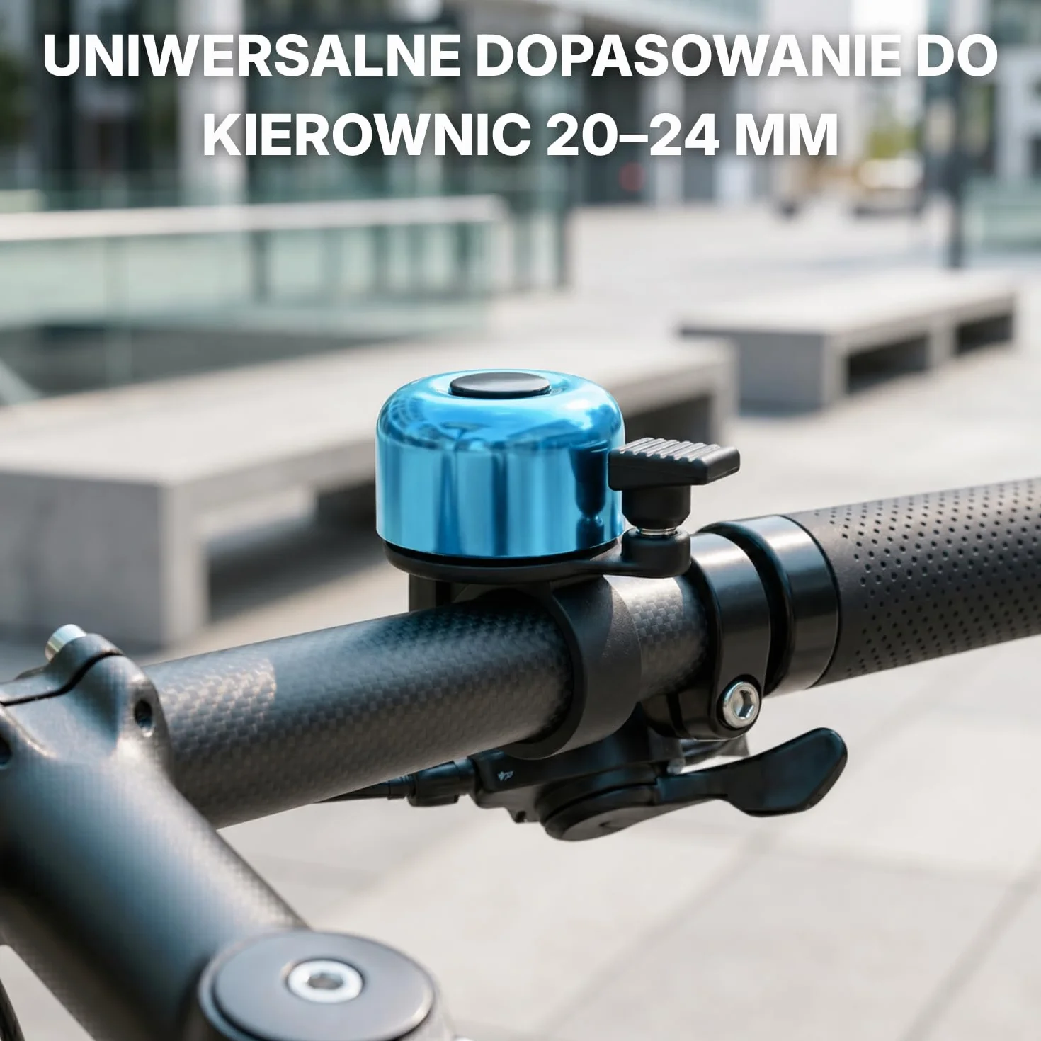 Dzwonek do Rowerów Szosowych i Górskich, Hulajnogi, MTB, BMX dla Dzieci, Dorosłych, Aluminiowy, Mini Rozmiar, Głośny Dźwięk, Rowerowy Klakson do Kierownicę o Średnicy 1,98-2,4 cm